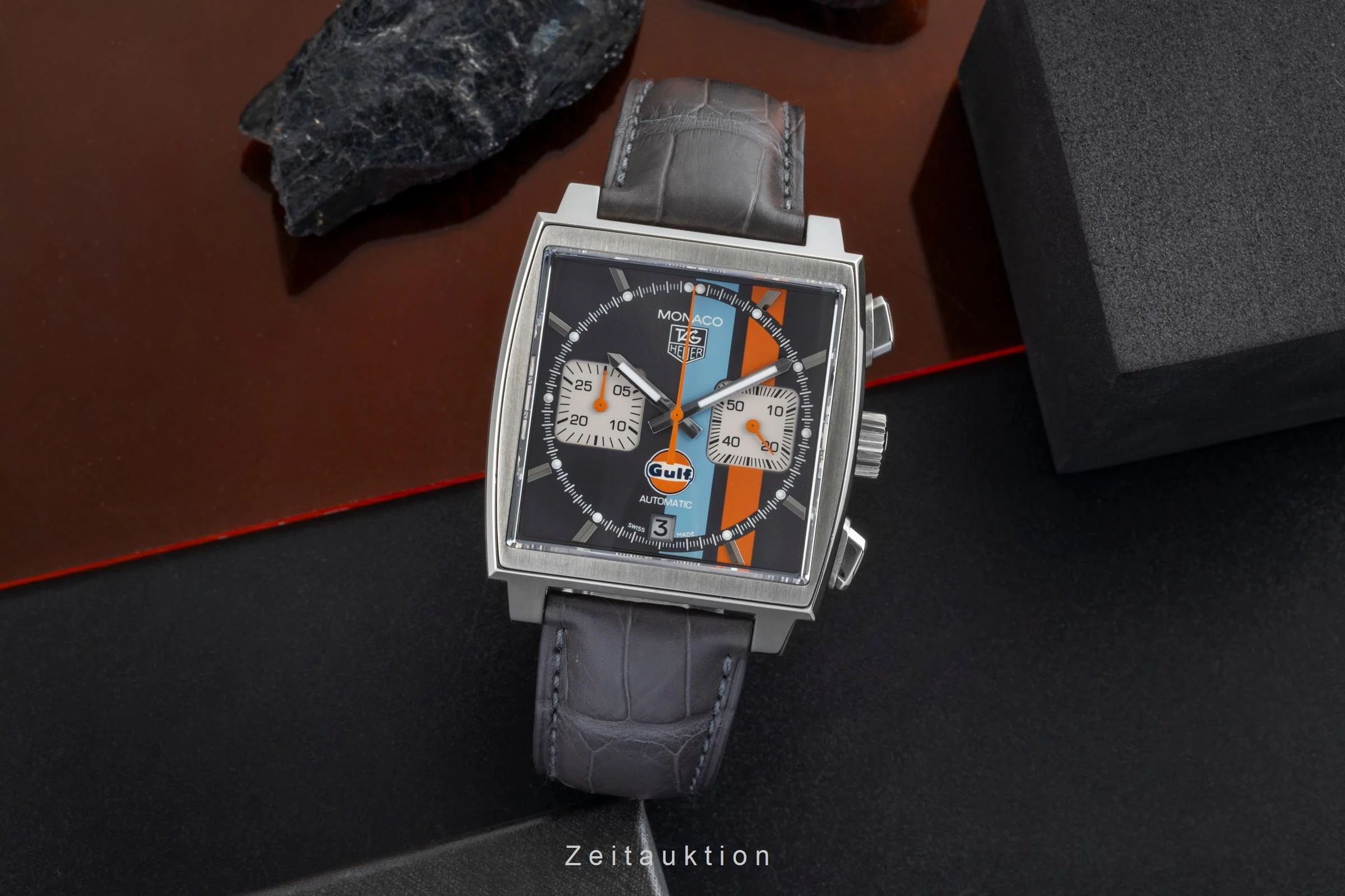 Tag Heuer Monaco chronograph steel automatic men's watch CAW2113.FC6250 Limited  [2507186] - Image 4