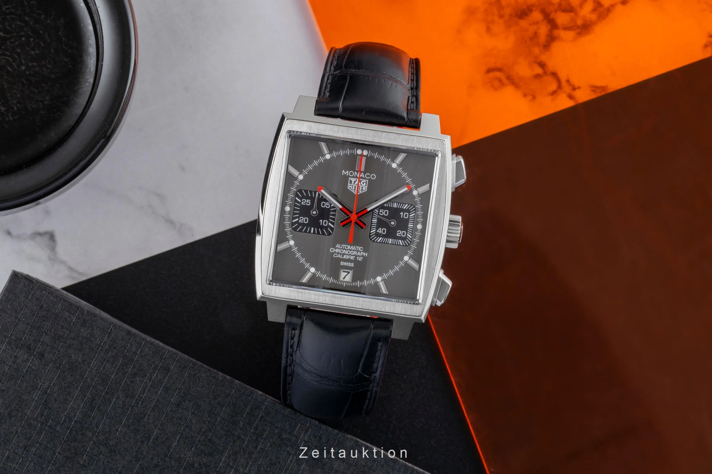 Tag Heuer Monaco chronograph steel automatic men's watch CAW211J.FC6476 LP: 7900EUR Limited  [2600542] - Image 4