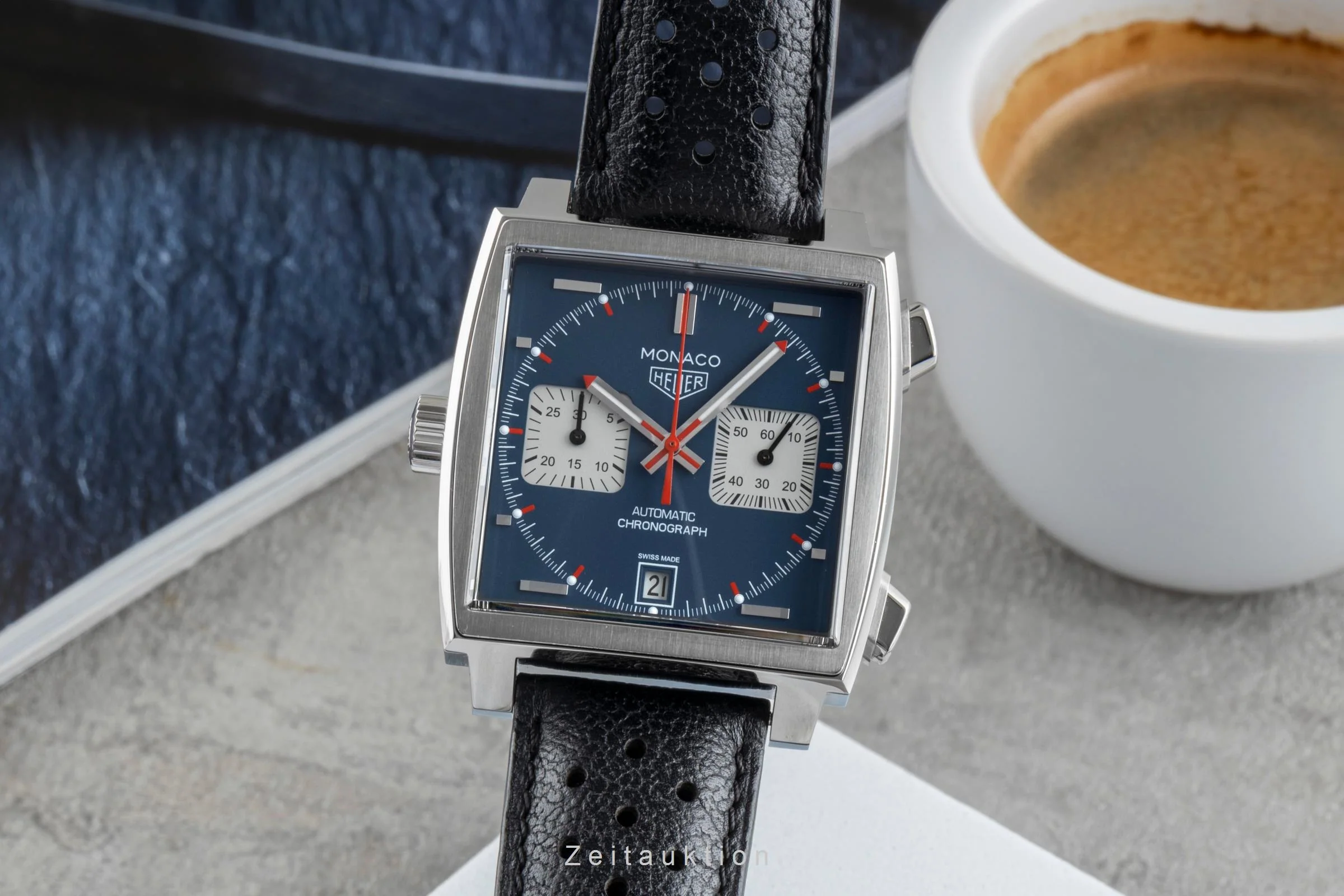 Tag Heuer Monaco chronograph steel automatic men's watch CAW211P.FC6356 LP: 8100EUR  [2506453] - Image 2