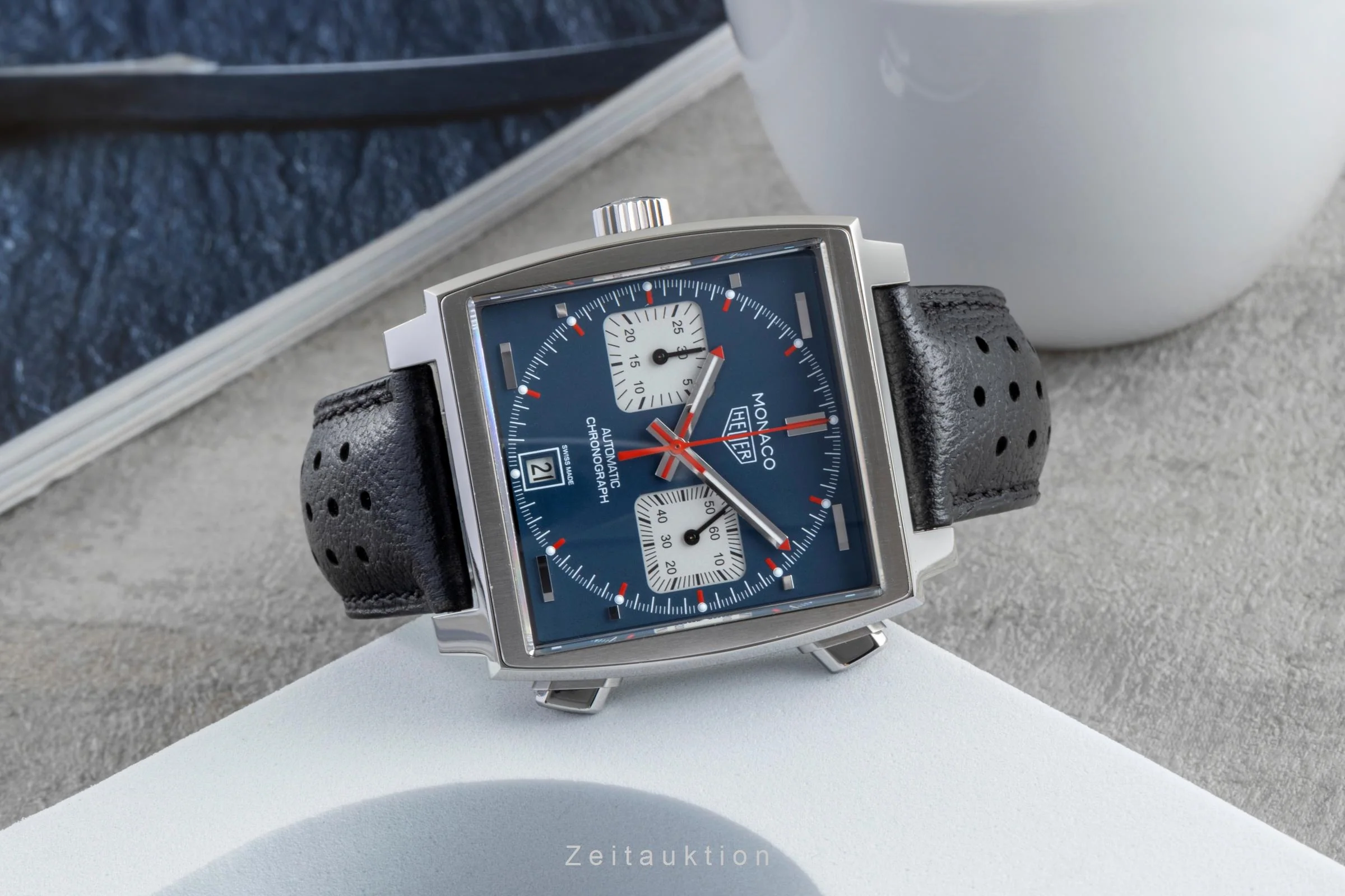 Tag Heuer Monaco chronograph steel automatic men's watch CAW211P.FC6356 LP: 8100EUR  [2506453] - Image 3