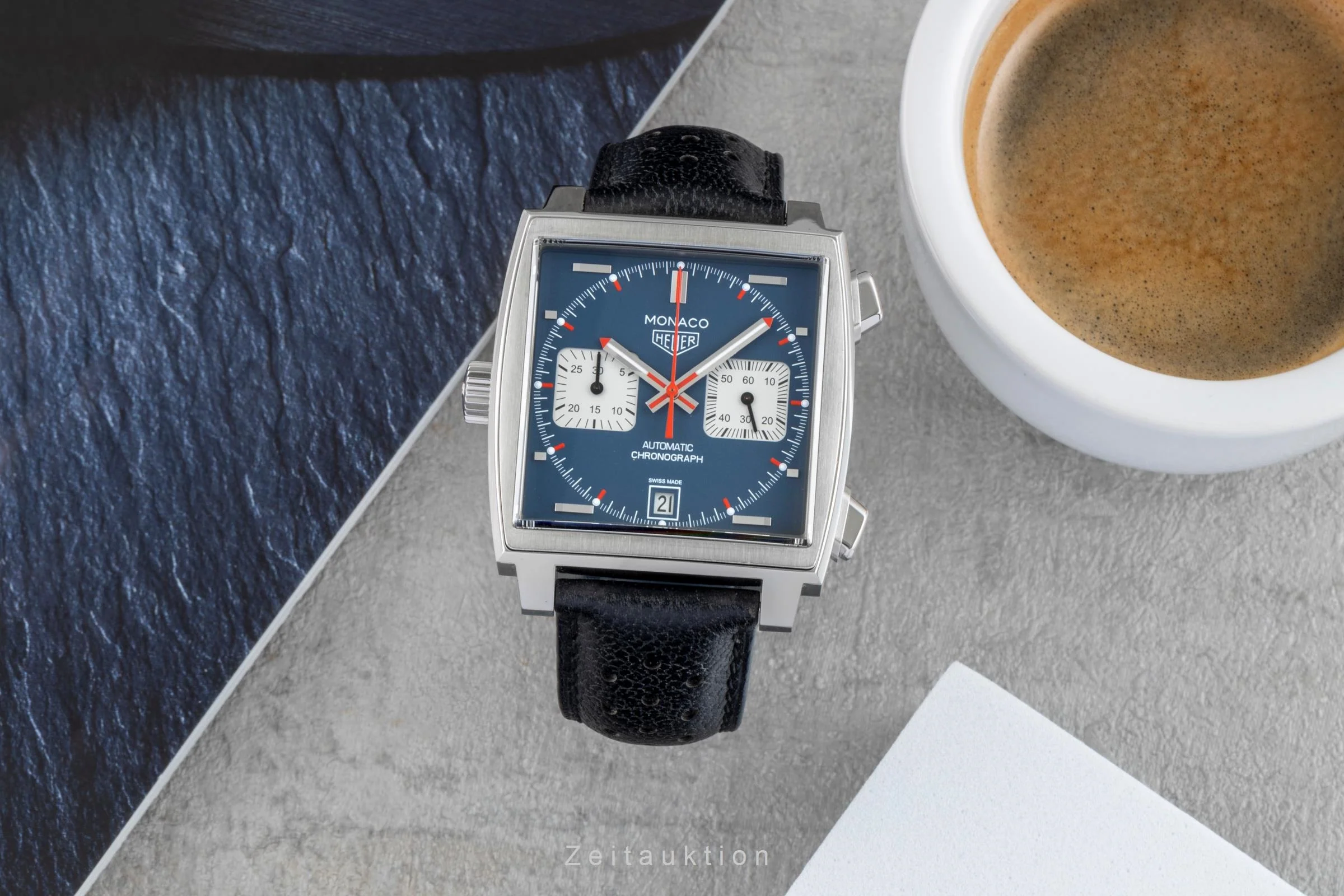 Tag Heuer Monaco chronograph steel automatic men's watch CAW211P.FC6356 LP: 8100EUR  [2506453] - Image 4