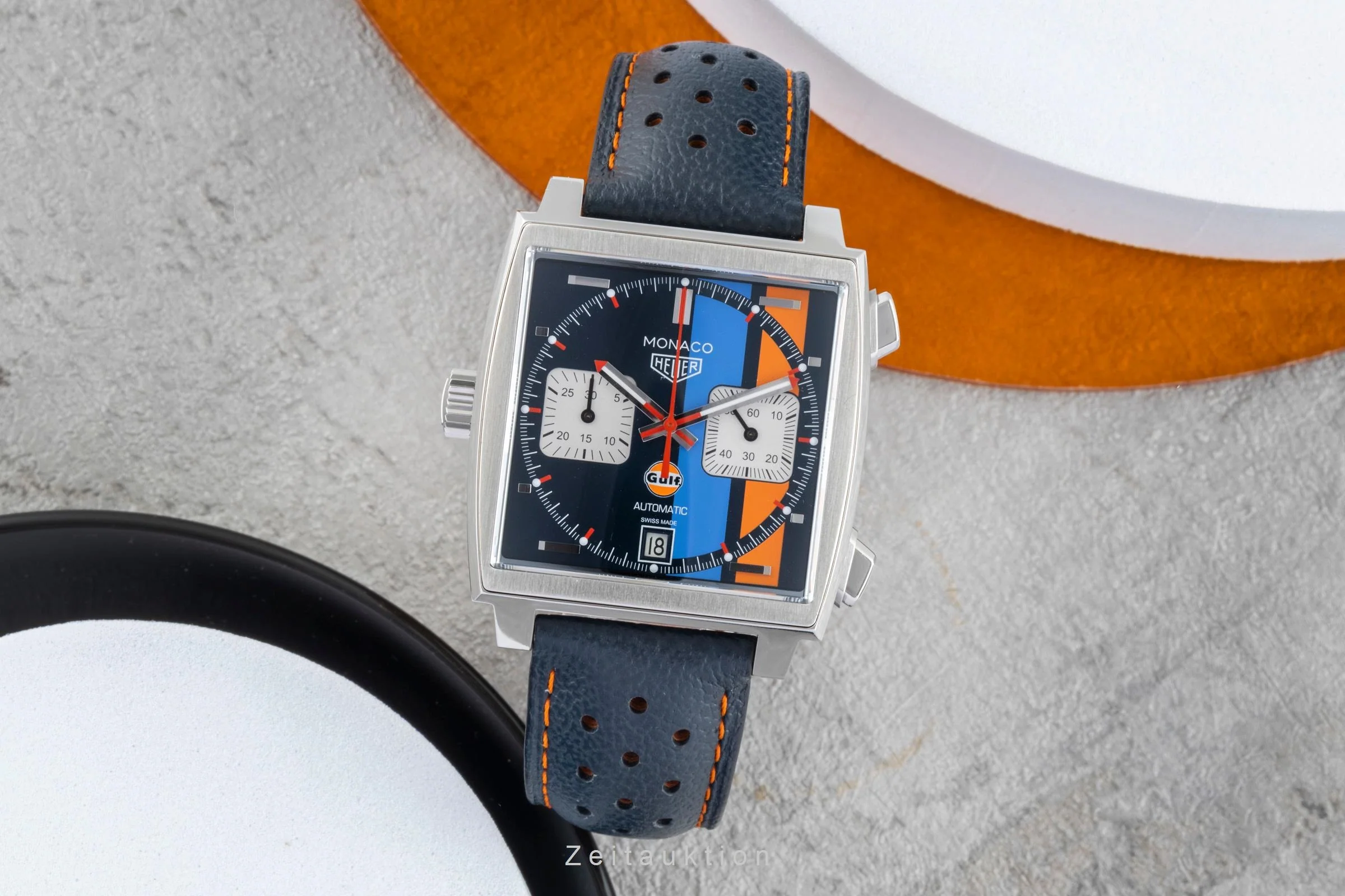 Tag Heuer Monaco chronograph steel automatic men's watch CAW211R LP: 7950EUR  [2505177] - Image 4