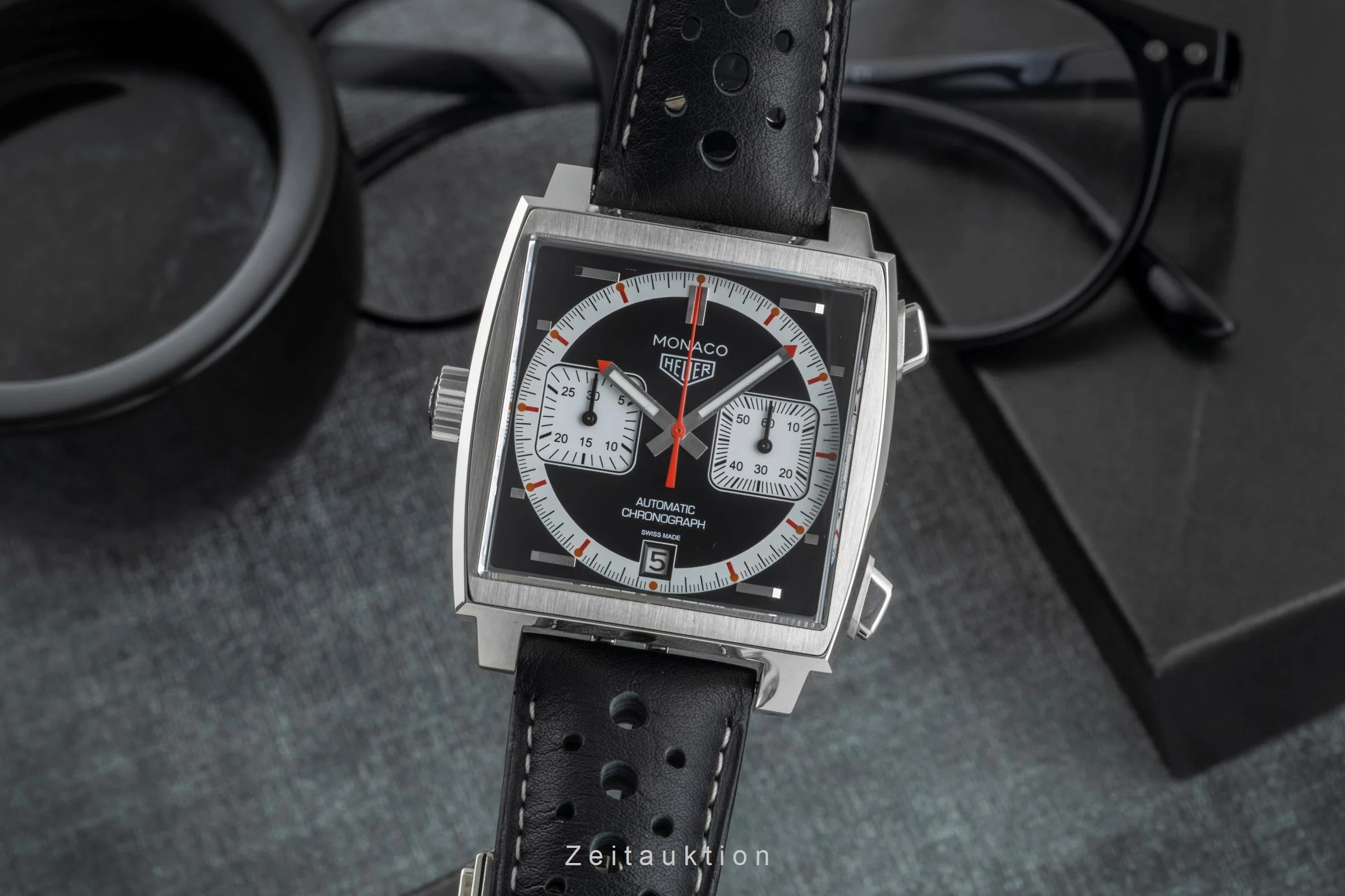 Tag Heuer Monaco chronograph steel automatic men's watch CAW211Y.FC6469 Limited  [2506993] - Image 2
