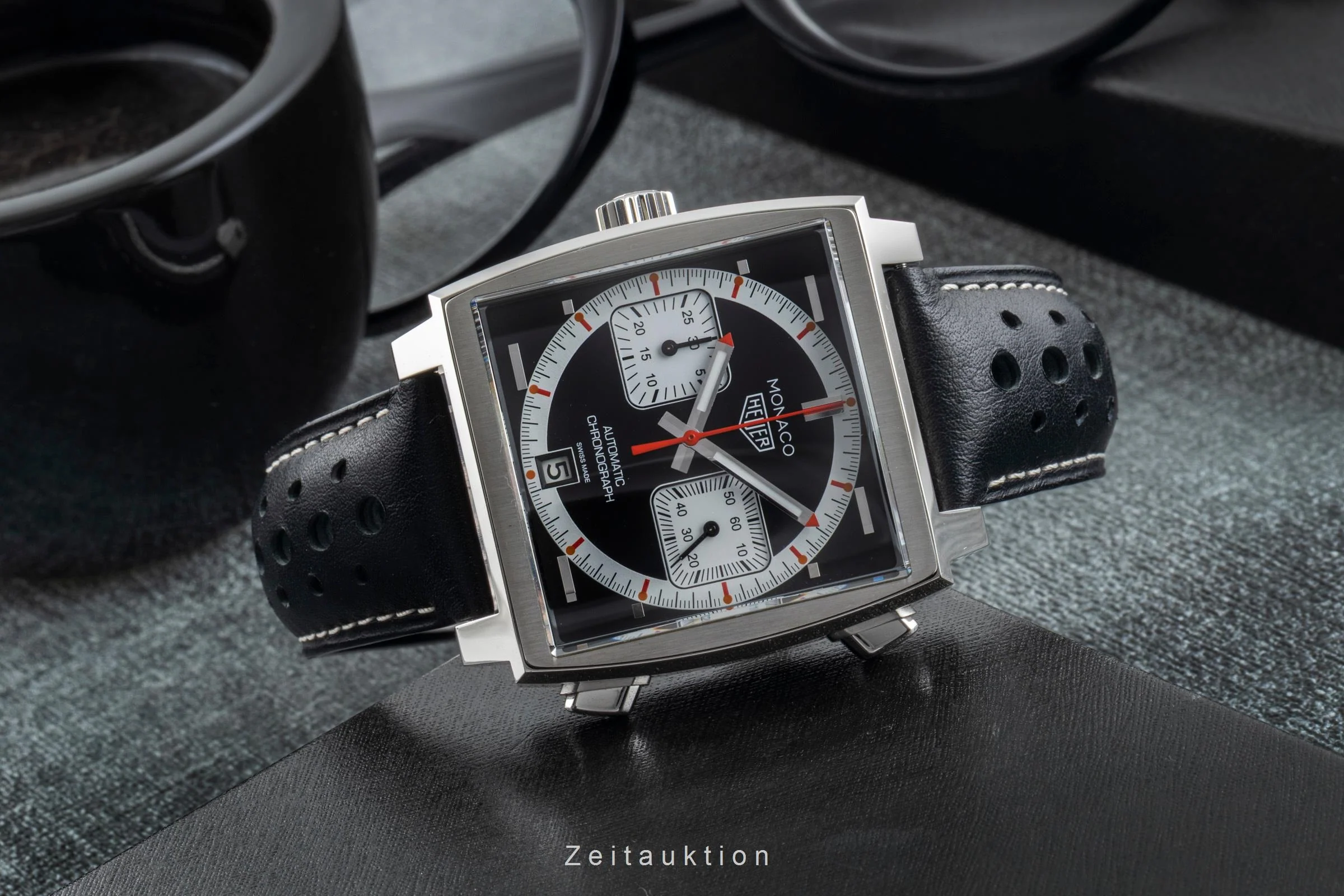 Tag Heuer Monaco chronograph steel automatic men's watch CAW211Y.FC6469 Limited  [2506993] - Image 3