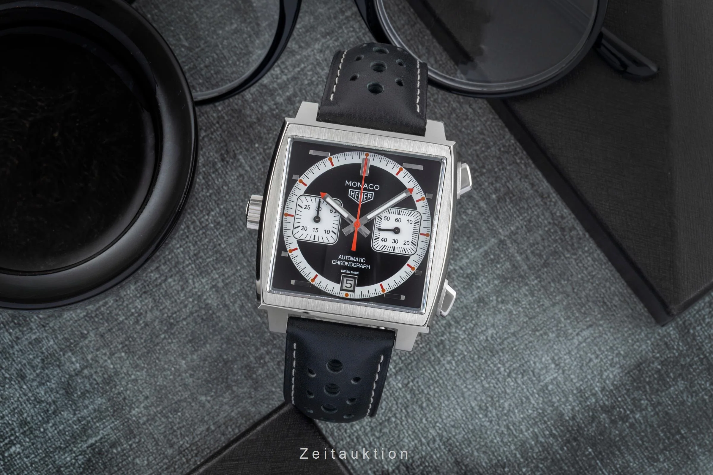 Tag Heuer Monaco chronograph steel automatic men's watch CAW211Y.FC6469 Limited  [2506993] - Image 4