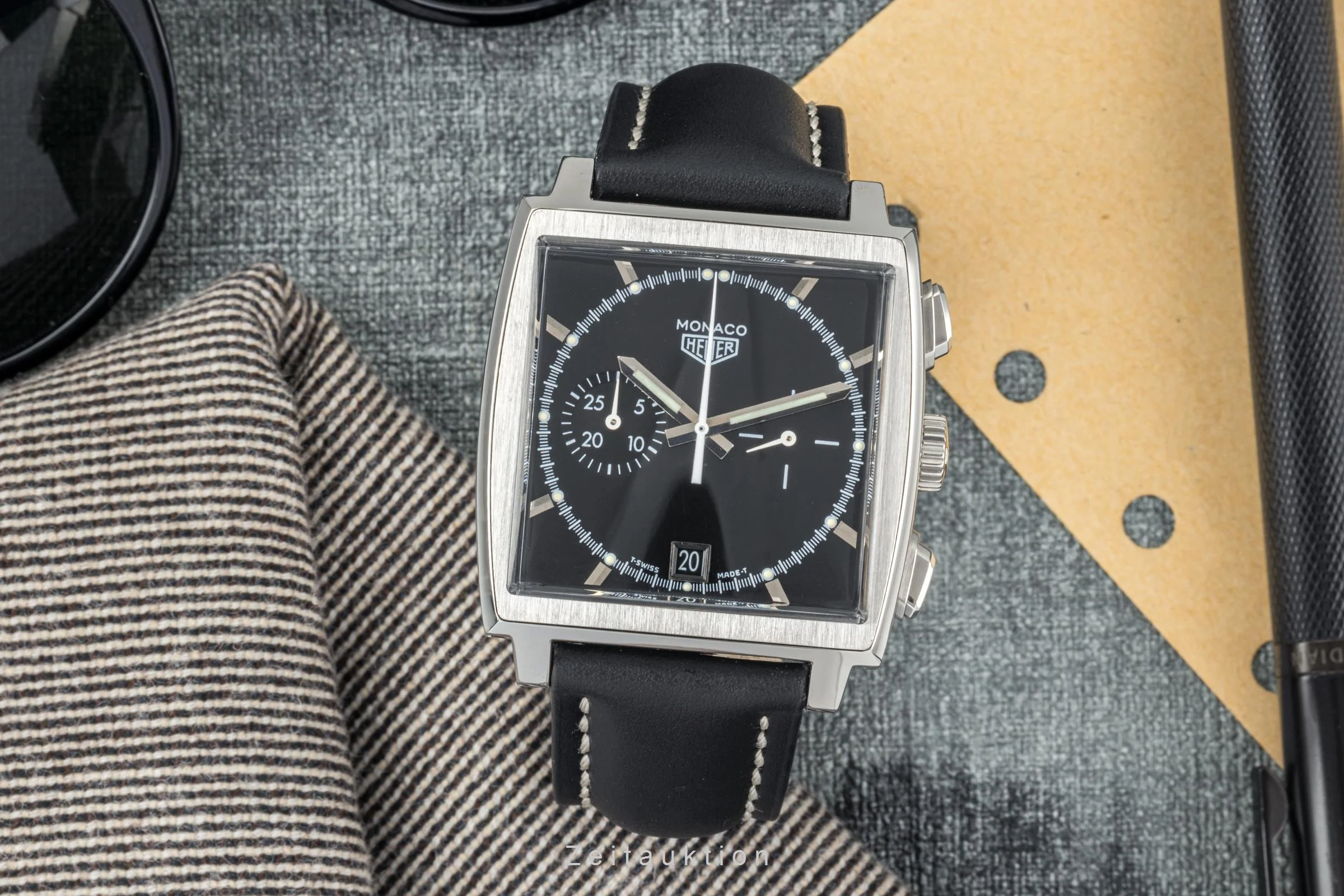 Tag Heuer Monaco chronograph steel automatic men's watch CS2110 LP: 7550EUR Limited  [2302740] - Image 3