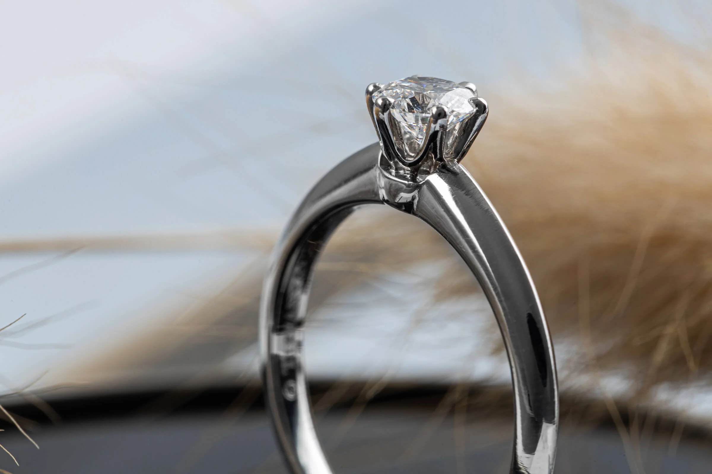 Tiffany & Co. Ring 950 Platinum Brilliant Cut Diamond Ring 0.30ct Women’s Ring Size 46.5 VS1[KL25443] - Image 3