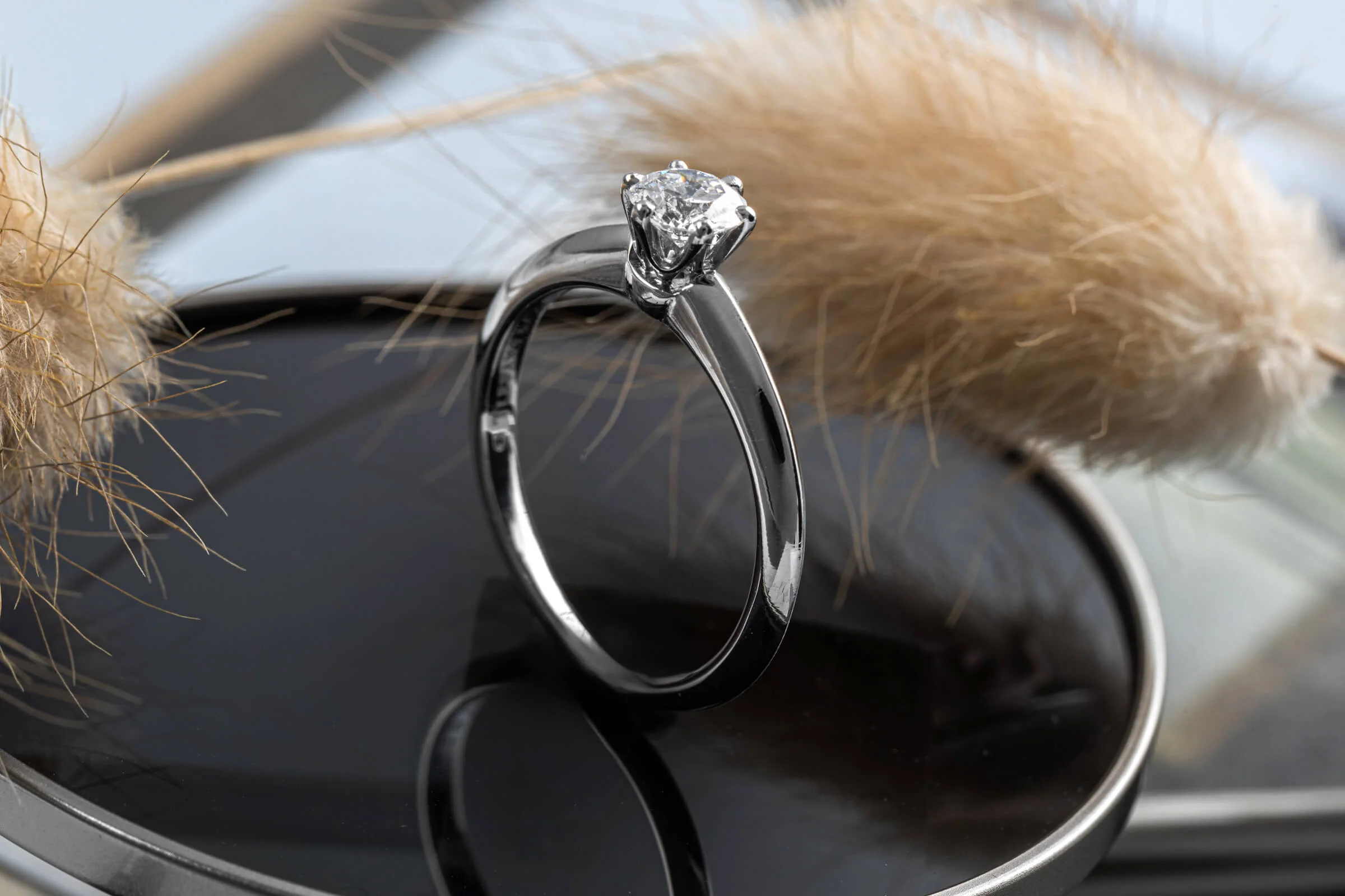 Tiffany & Co. Ring 950 Platinum Brilliant Cut Diamond Ring 0.30ct Women’s Ring Size 46.5 VS1[KL25443] - Image 4