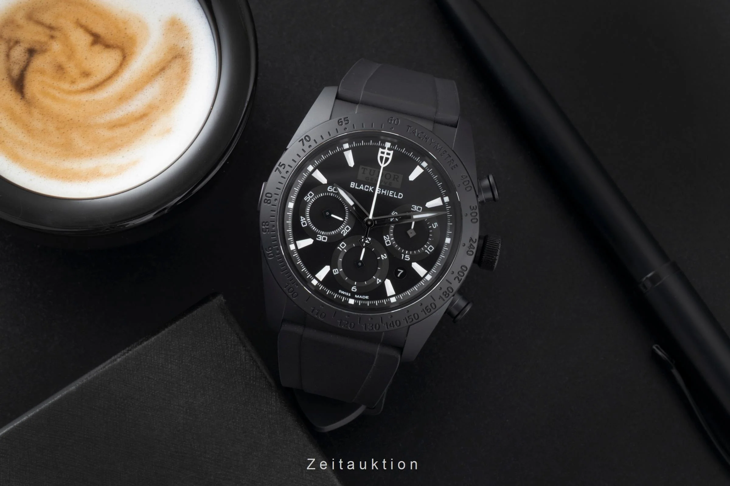 Tudor Black Shield chronograph ceramic / steel automatic men's watch 42000CN  [2600625] - Image 4