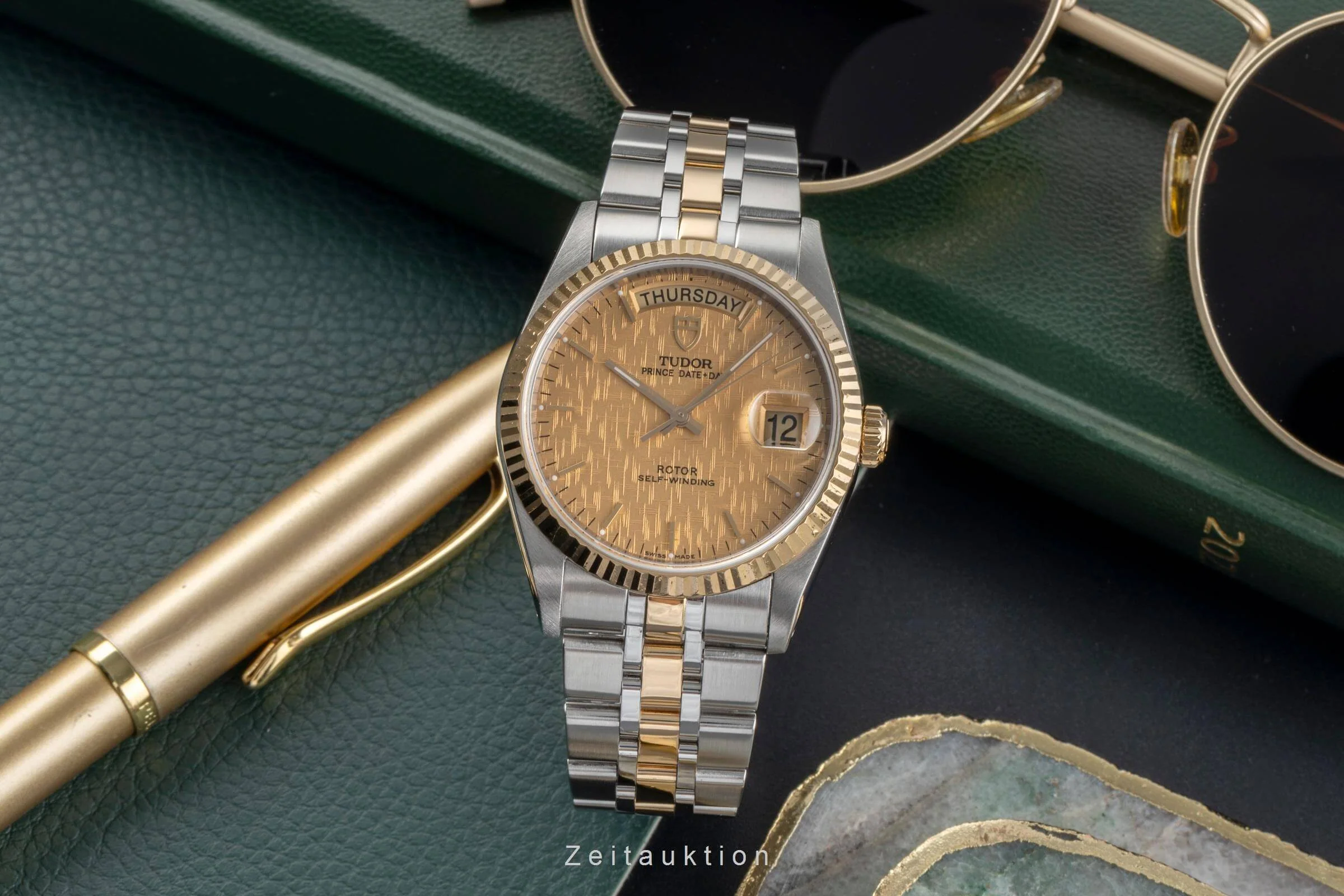 Tudor Date-Day steel / gold automatic men's watch 76213  [2501329] - Image 4