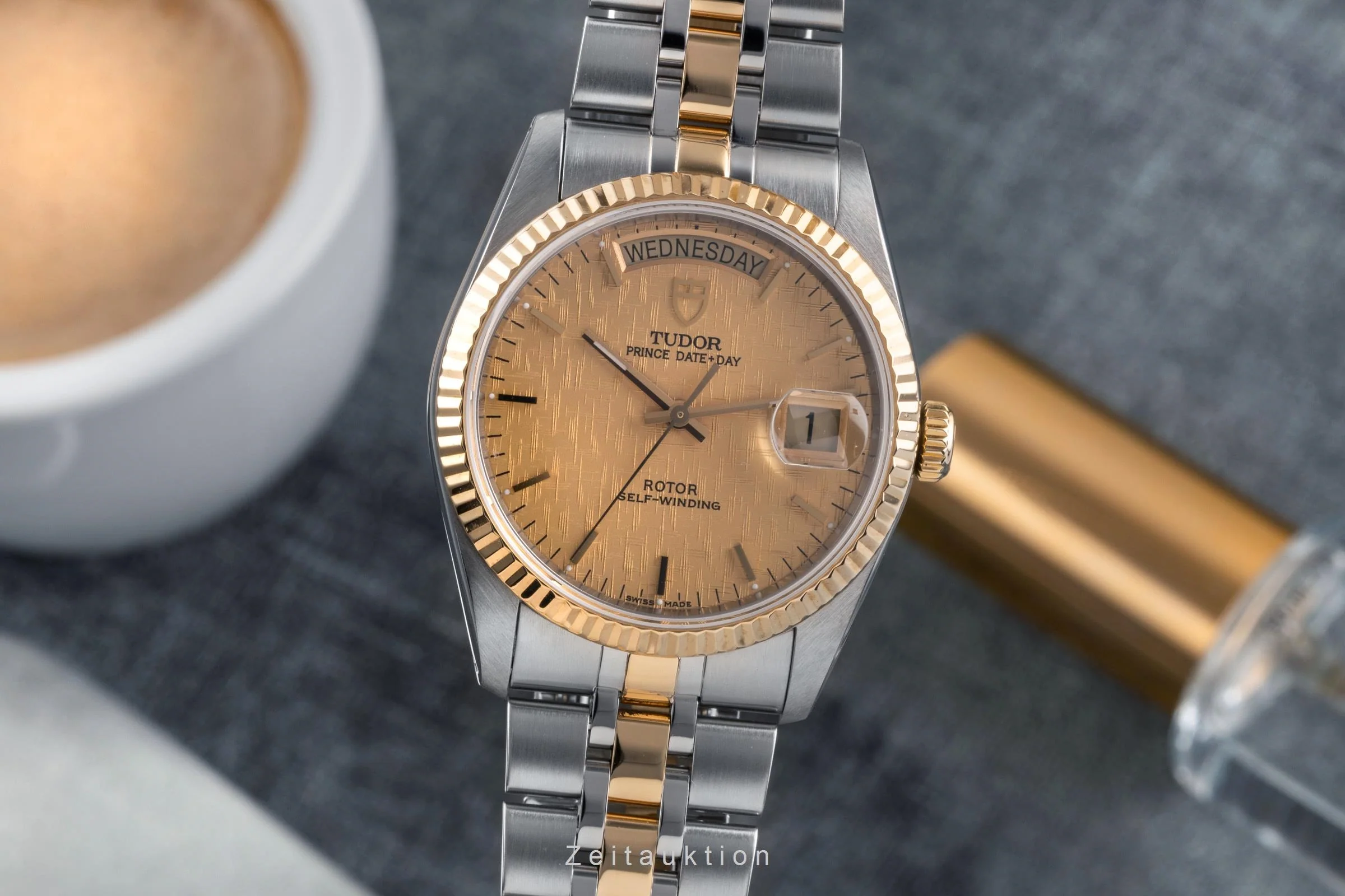 Tudor Date-Day steel / gold automatic men's watch 76213  [2503113] - Image 4