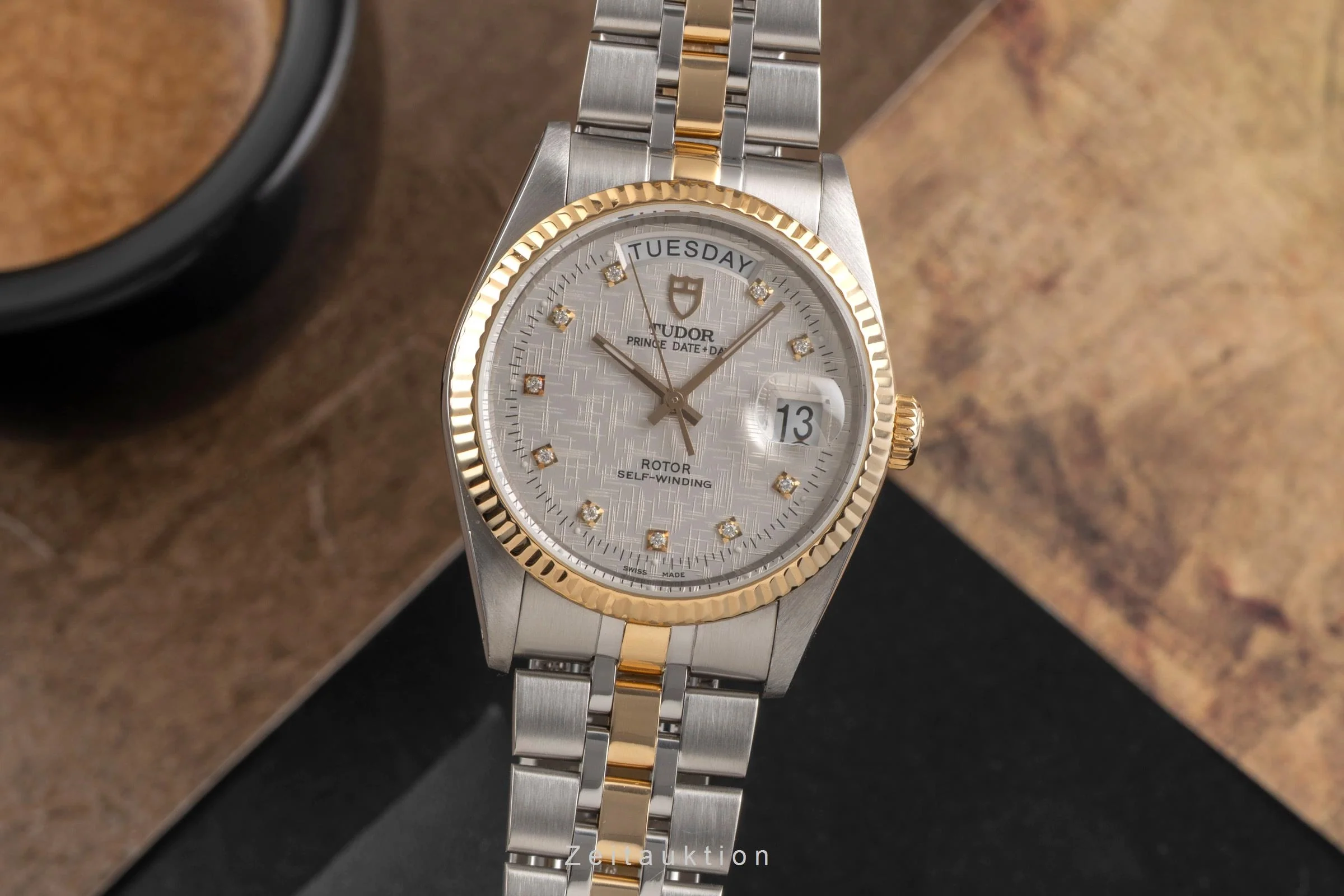 Tudor Date-Day steel / gold automatic men's watch 76213  [2503179] - Image 2