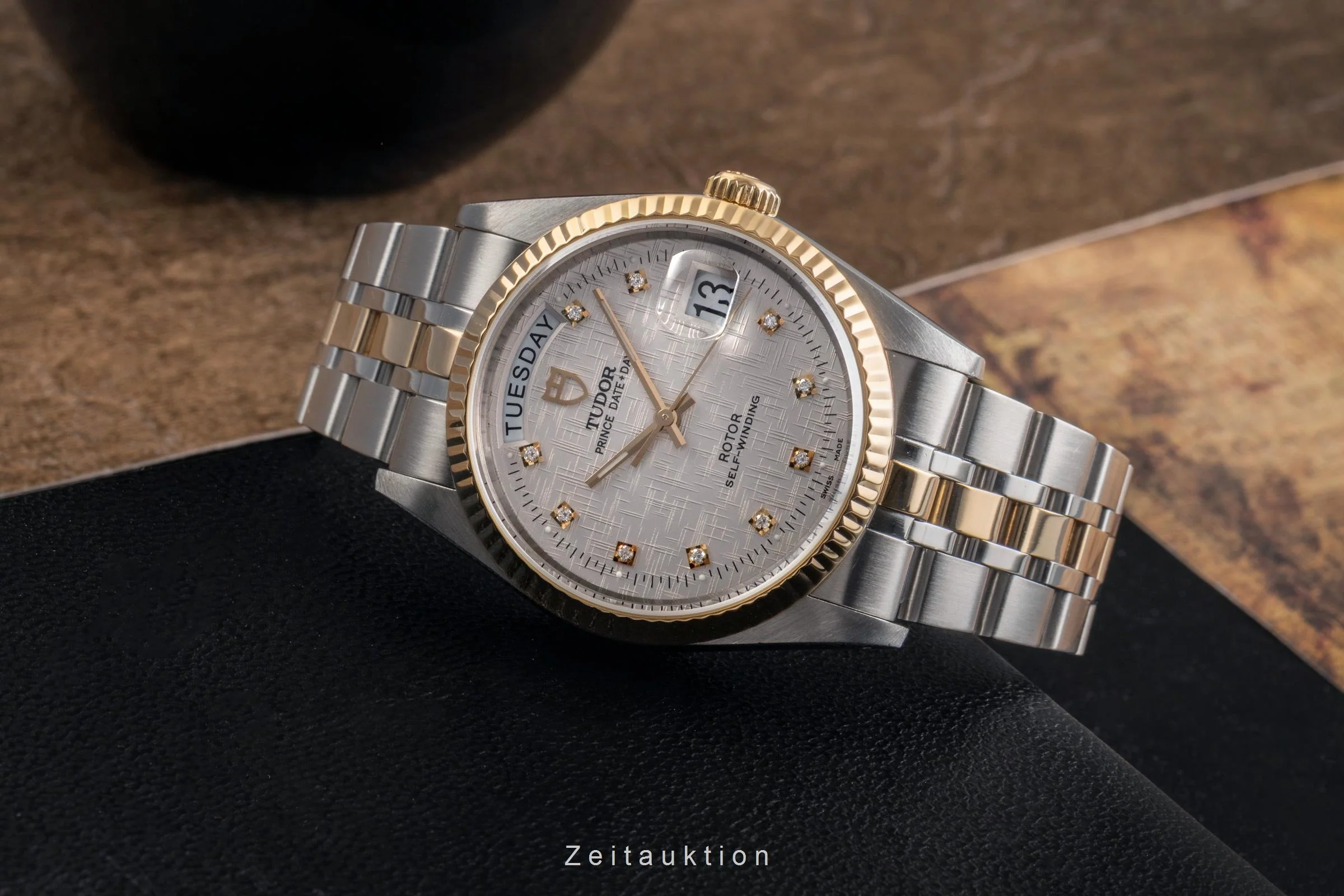 Tudor Date-Day steel / gold automatic men's watch 76213  [2503179] - Image 3