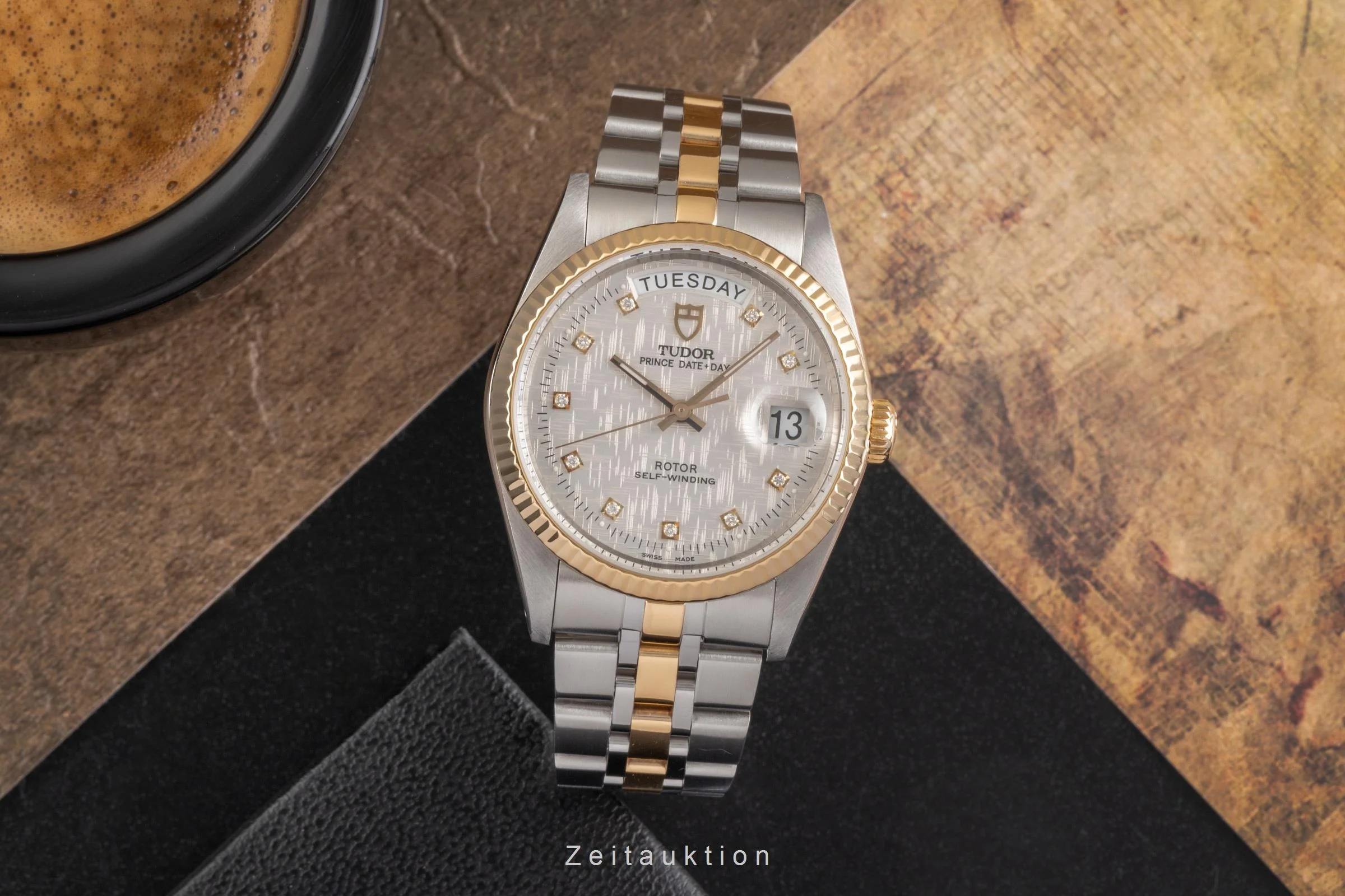 Tudor Date-Day steel / gold automatic men's watch 76213  [2503179] - Image 4