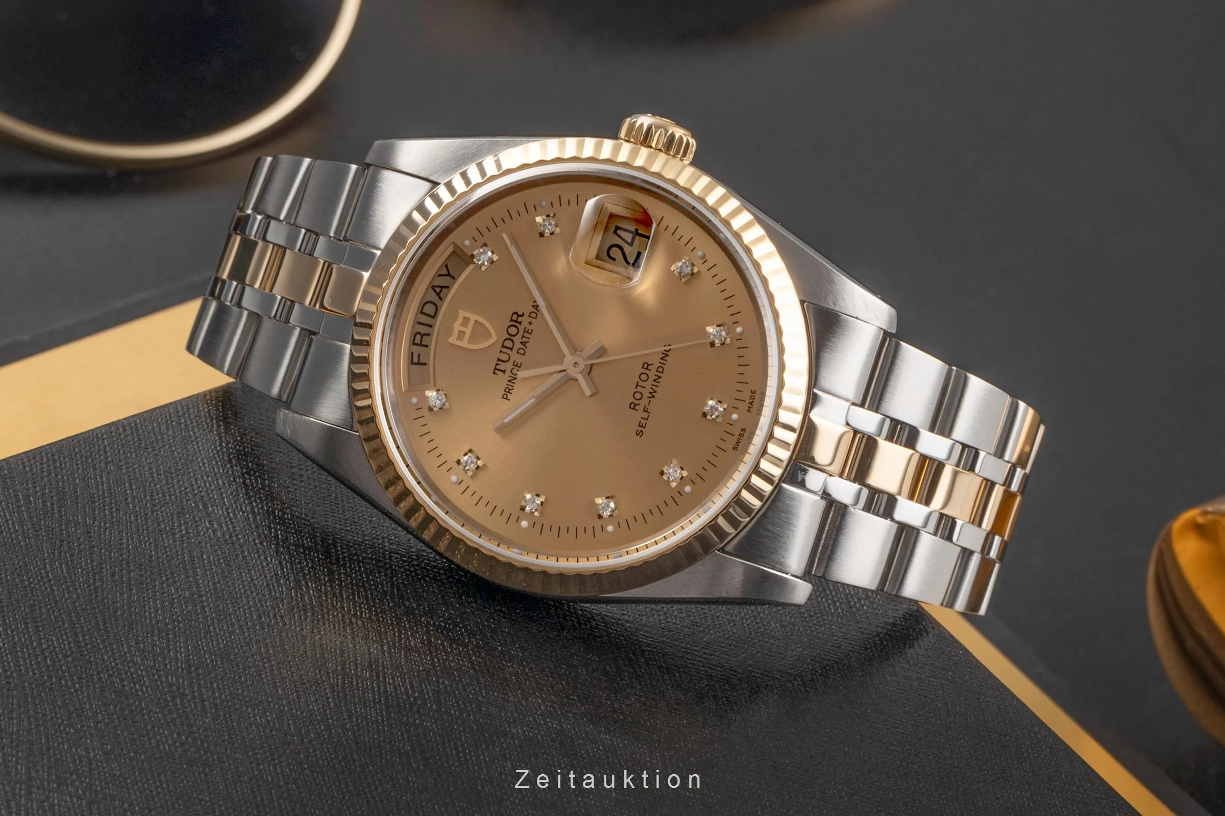 Tudor Date-Day steel / gold automatic men's watch 76213  [2503180] - Image 3