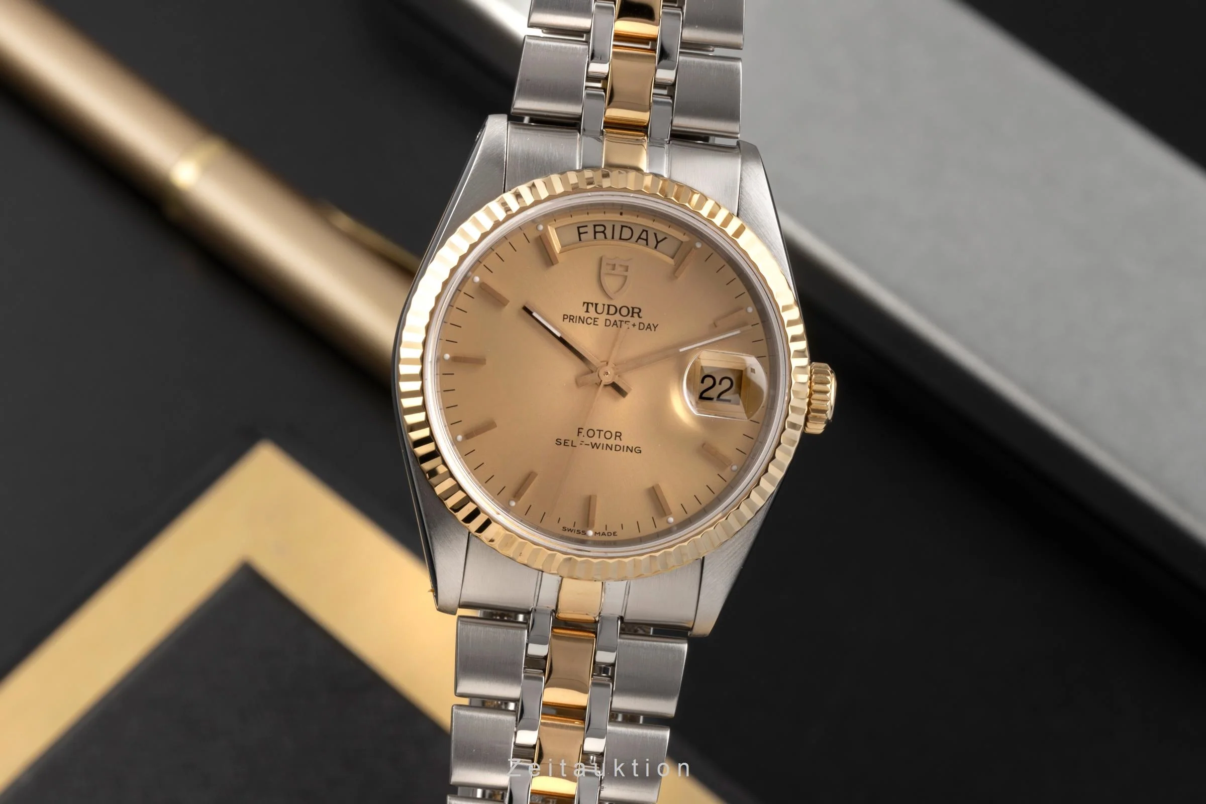 Tudor Date-Day steel / gold automatic men's watch 76213  [2503251] - Image 2