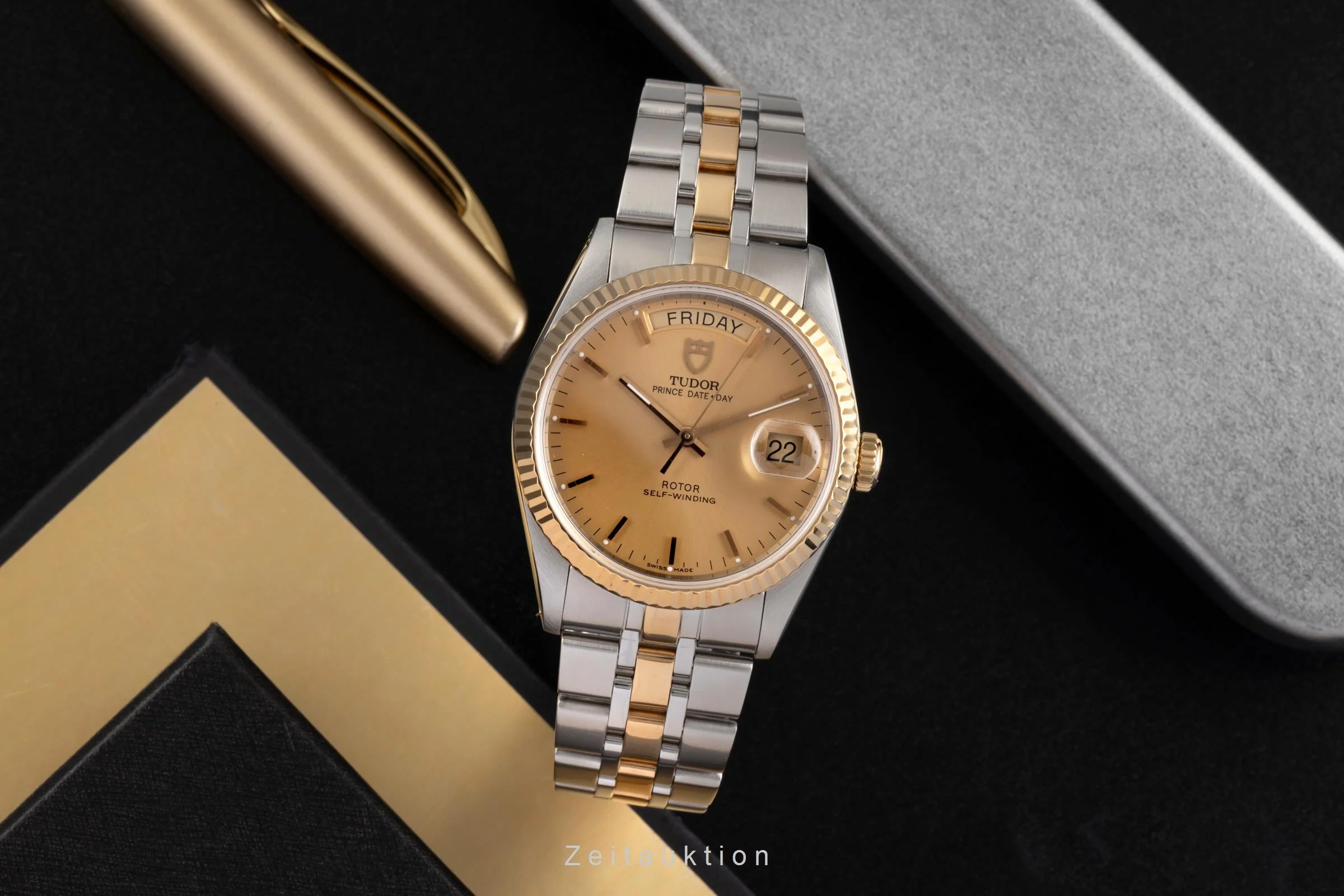 Tudor Date-Day steel / gold automatic men's watch 76213  [2503251] - Image 4