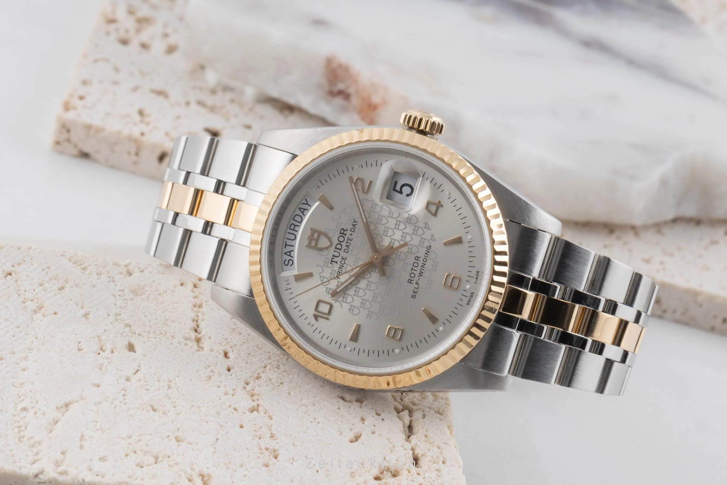 Tudor Date-Day steel / gold automatic men's watch 76213  [2503645] - Image 3