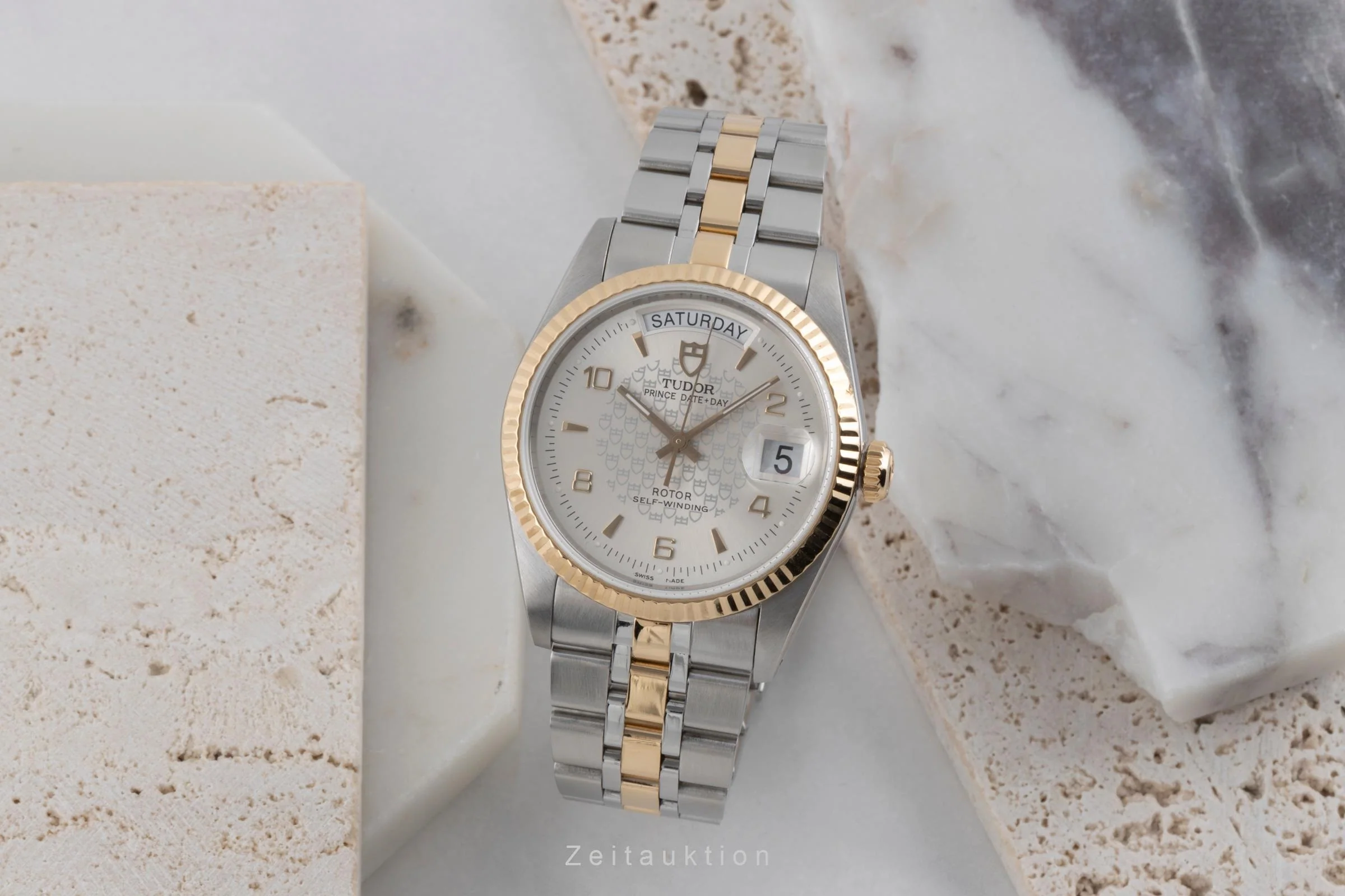 Tudor Date-Day steel / gold automatic men's watch 76213  [2503645] - Image 4