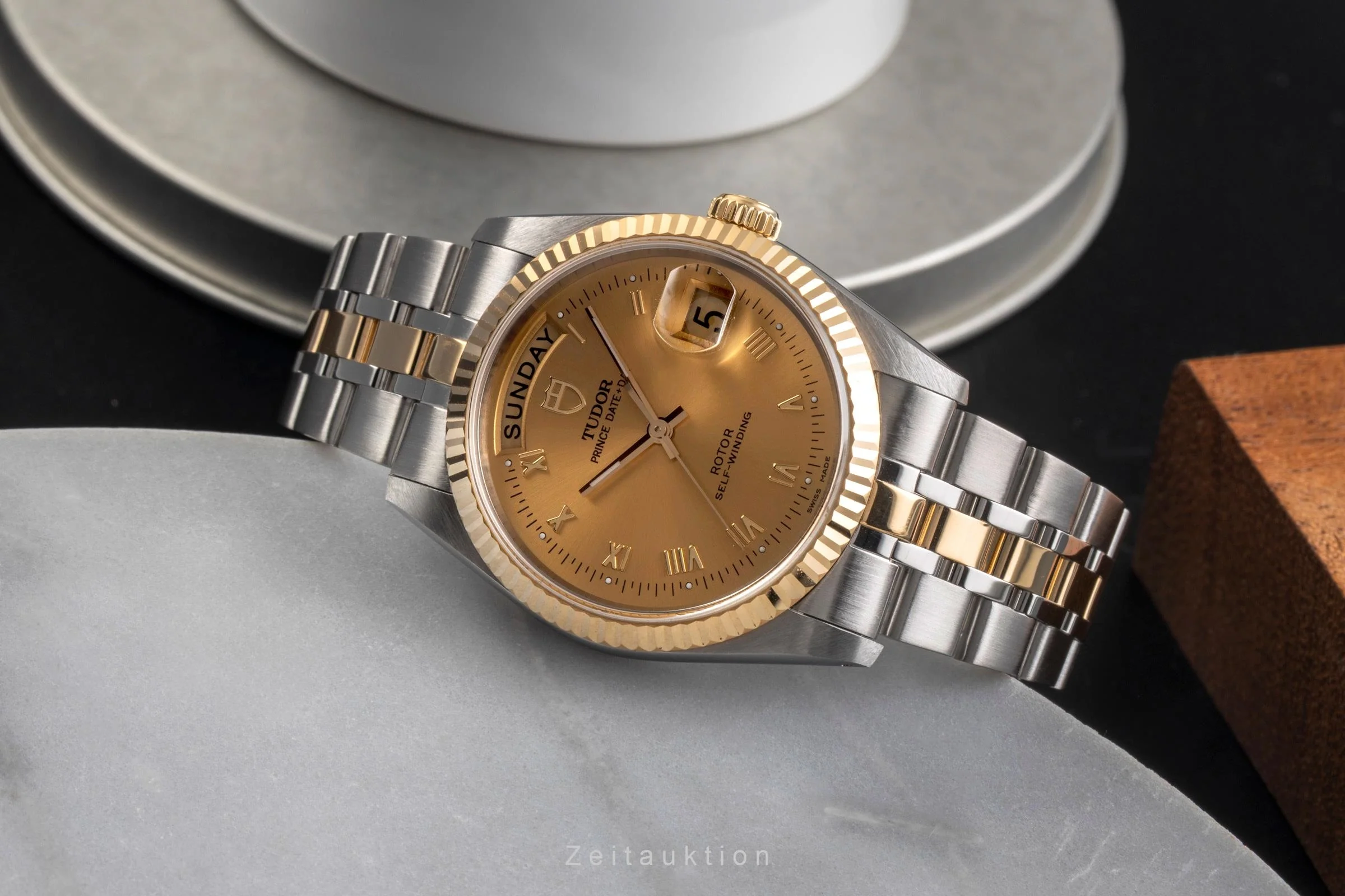 Tudor Date-Day steel / gold automatic men's watch 76213  [2503821] - Image 3