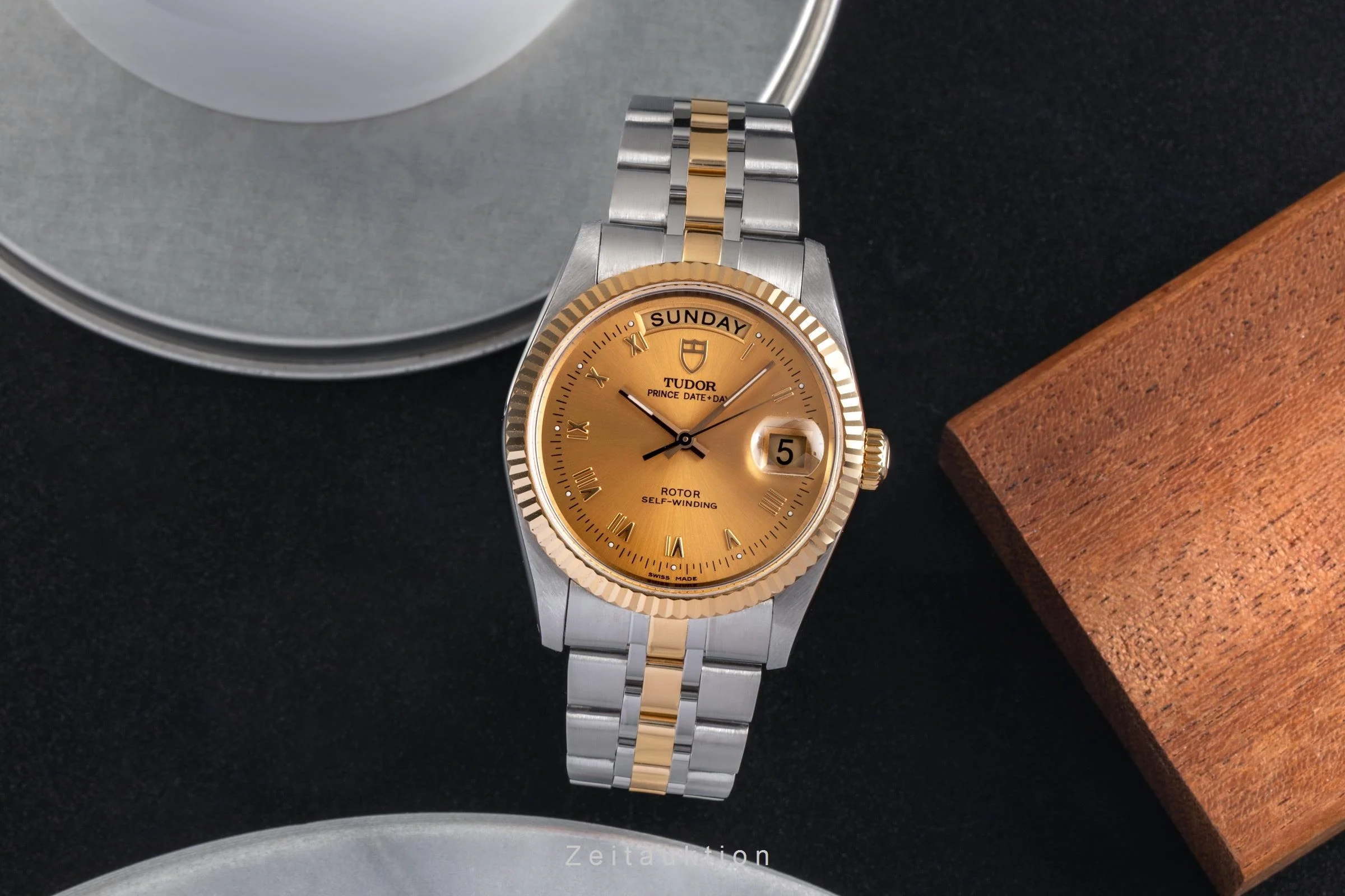 Tudor Date-Day steel / gold automatic men's watch 76213  [2503821] - Image 4