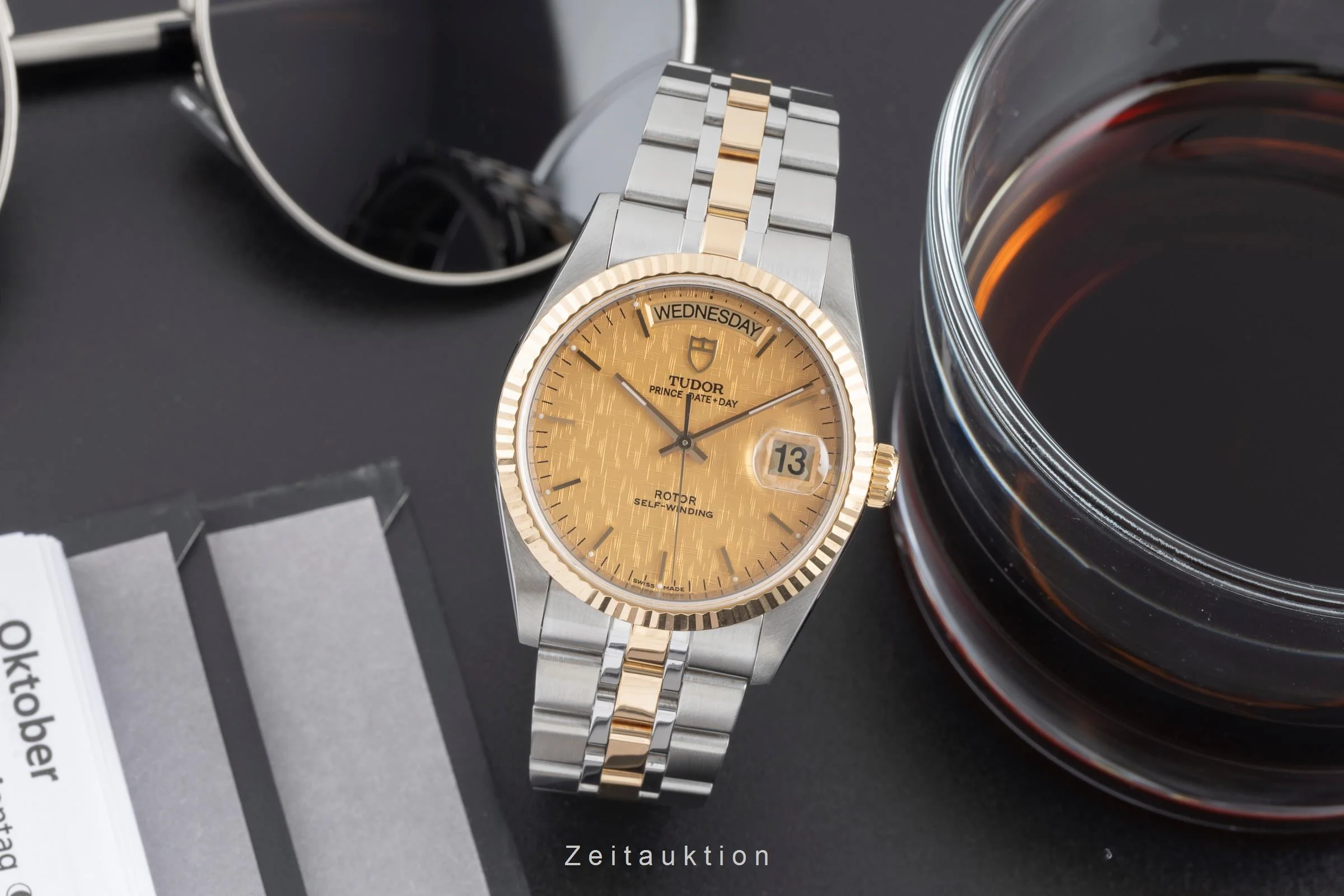 Tudor Date-Day steel / gold automatic men's watch 76213  [2503822] - Image 4