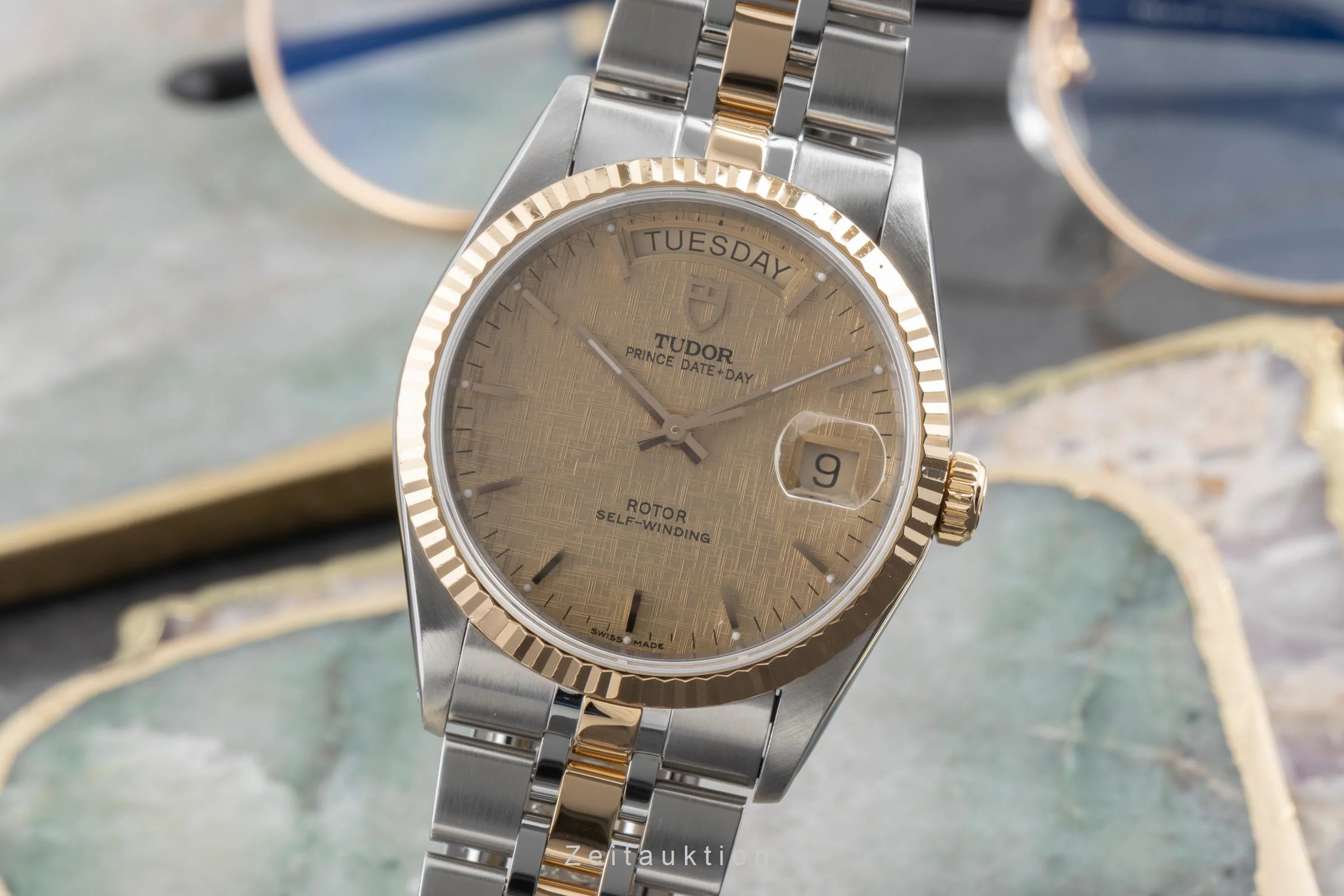 Tudor Date-Day steel / gold automatic men's watch 76213  [2503856] - Image 2