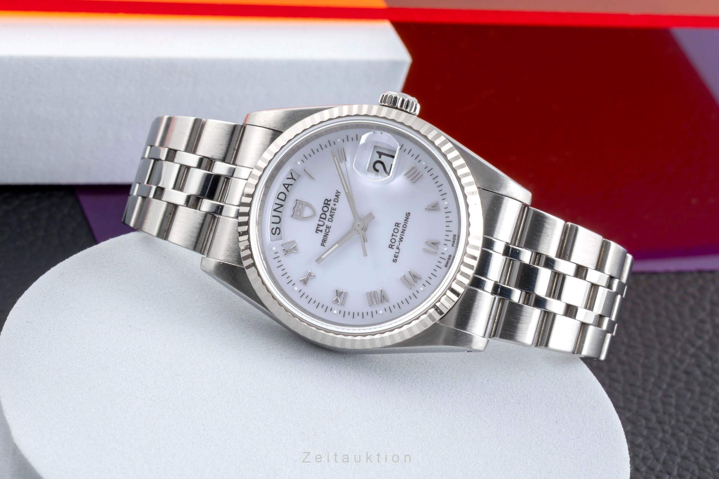 Tudor Date-Day steel / white gold automatic men's watch 76214  [2502396] - Image 3