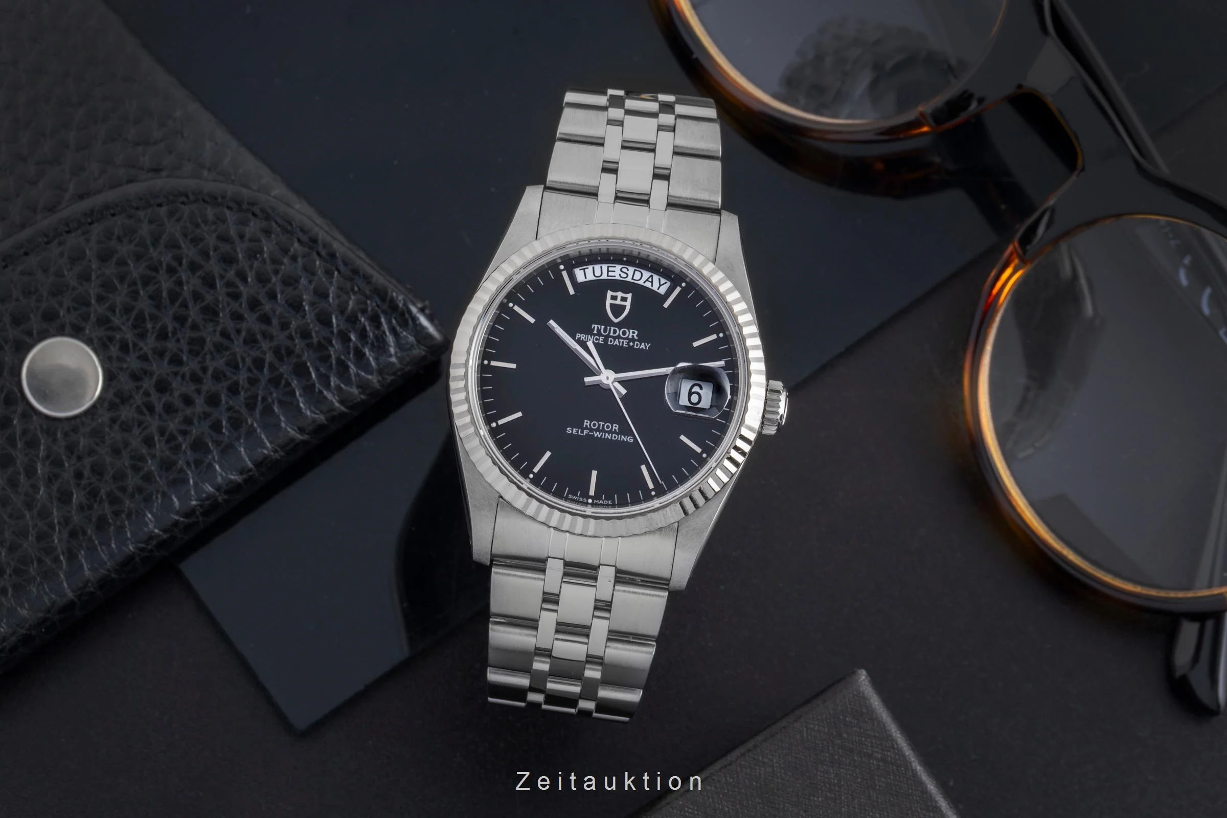 Tudor Date-Day steel / white gold automatic men's watch 76214  [2502397] - Image 4
