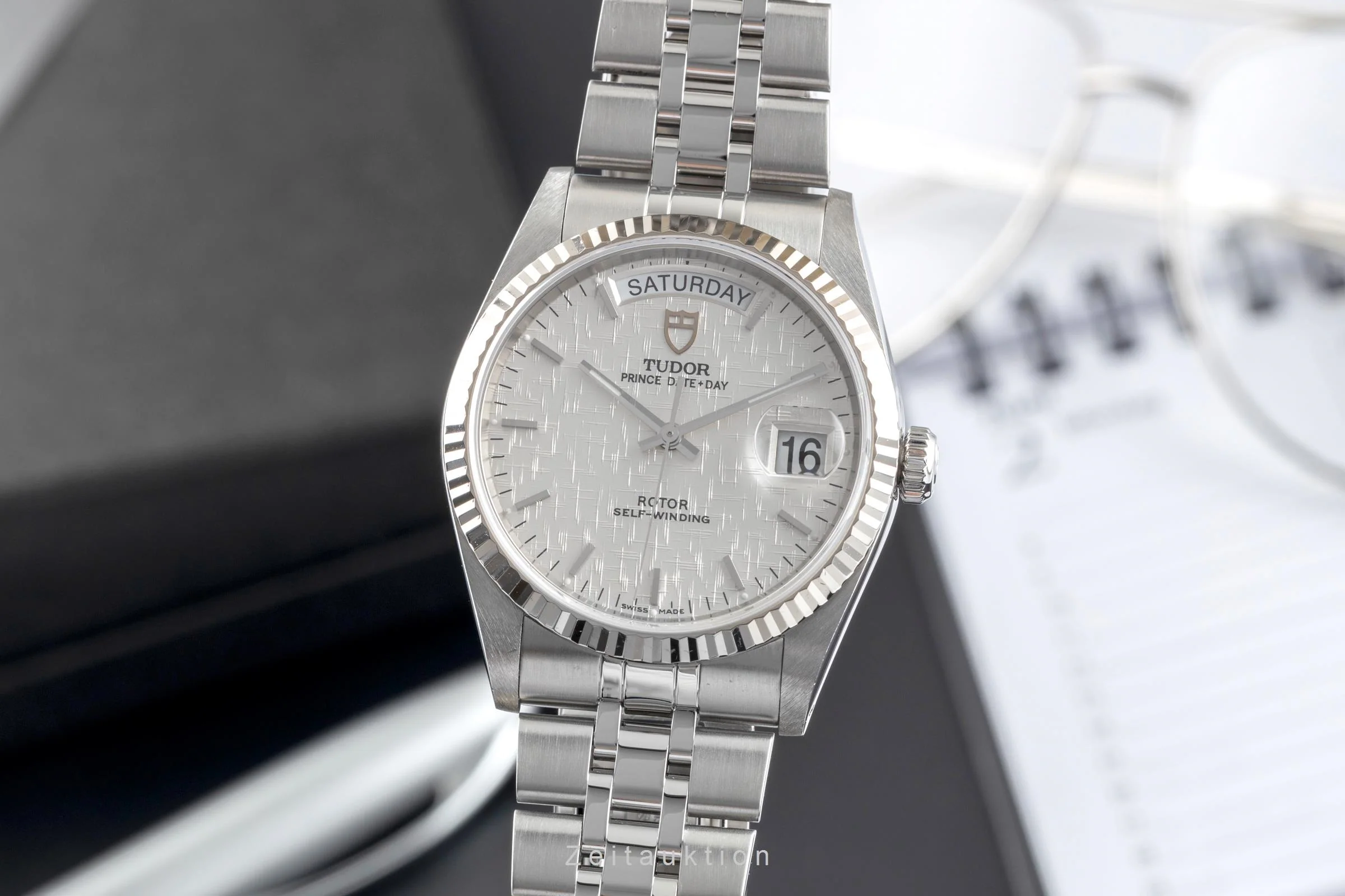 Tudor Date-Day steel / white gold automatic men's watch 76214  [2502398] - Image 2
