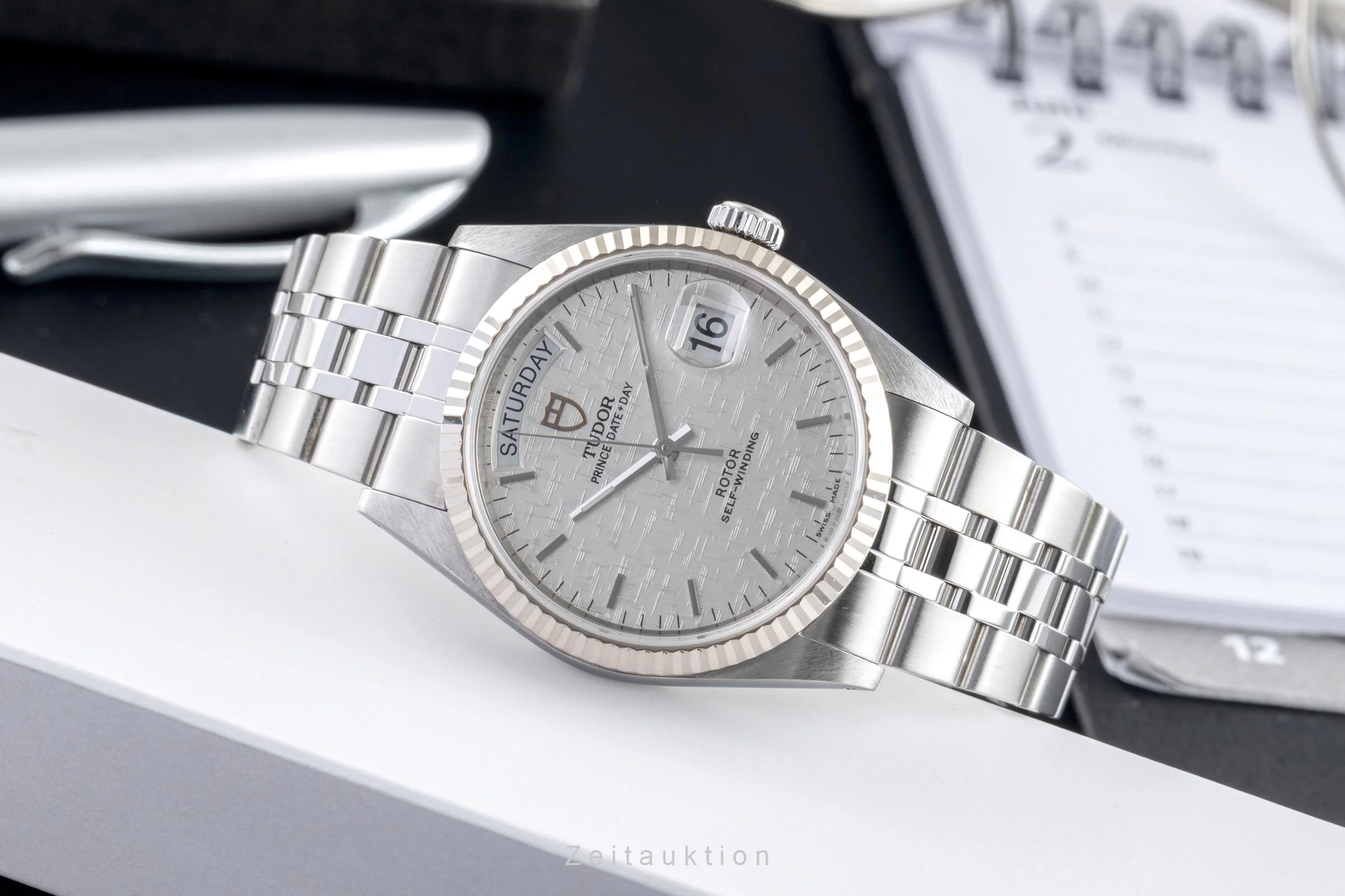 Tudor Date-Day steel / white gold automatic men's watch 76214  [2502398] - Image 3
