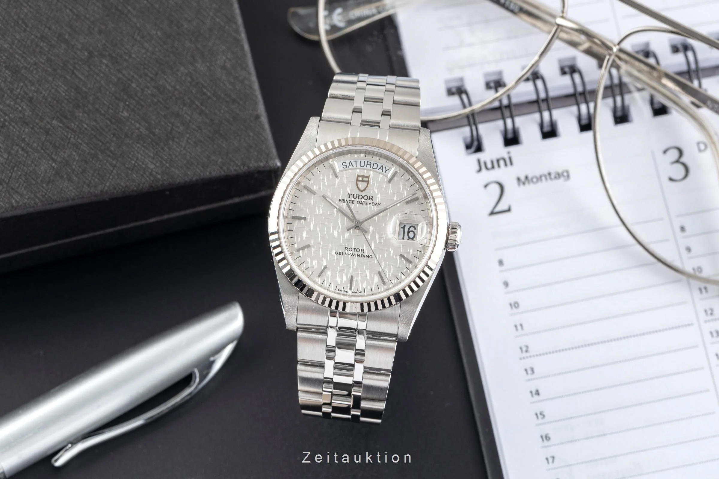 Tudor Date-Day steel / white gold automatic men's watch 76214  [2502398] - Image 4