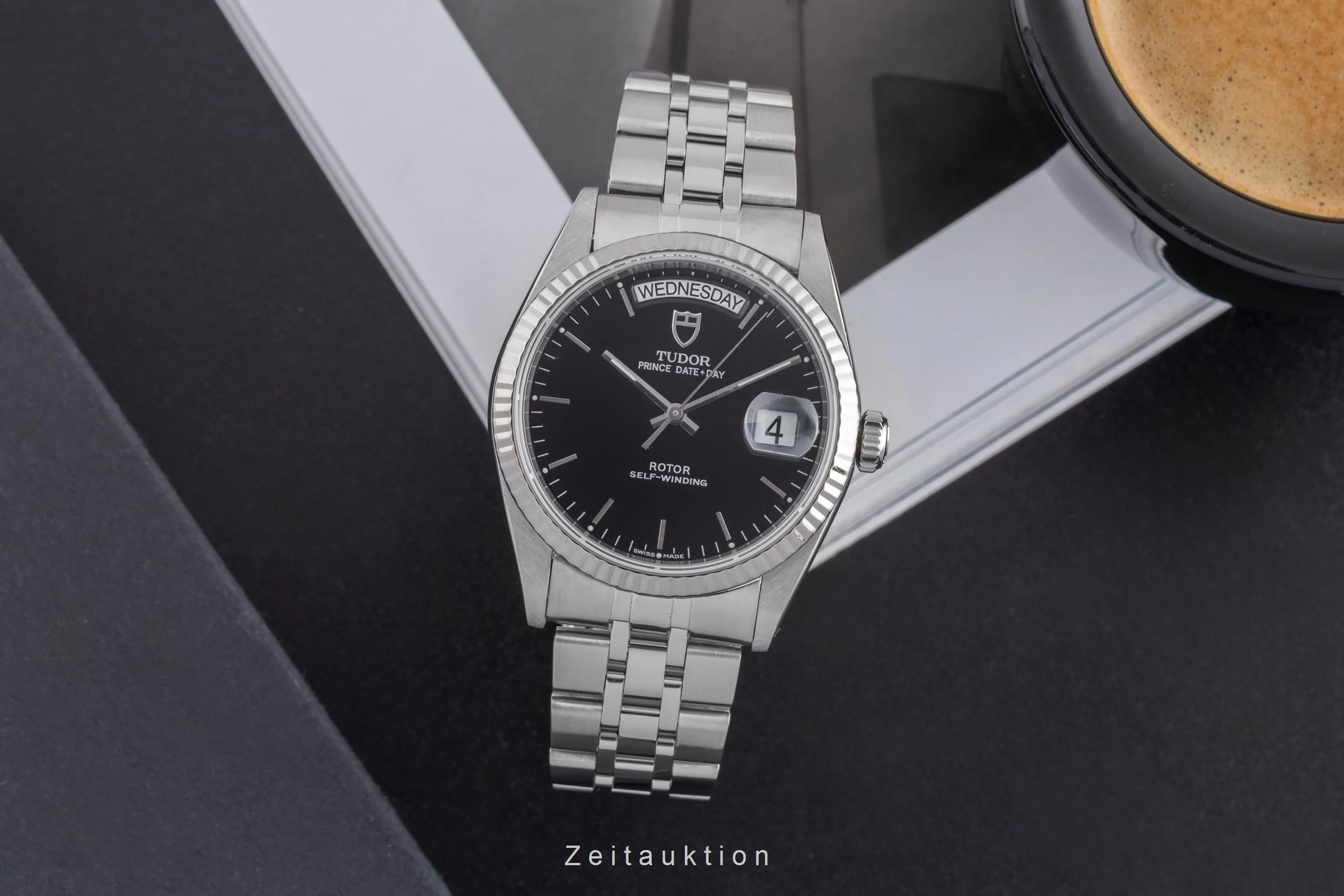 Tudor Date-Day steel / white gold automatic men's watch 76214  [2502661] - Image 4