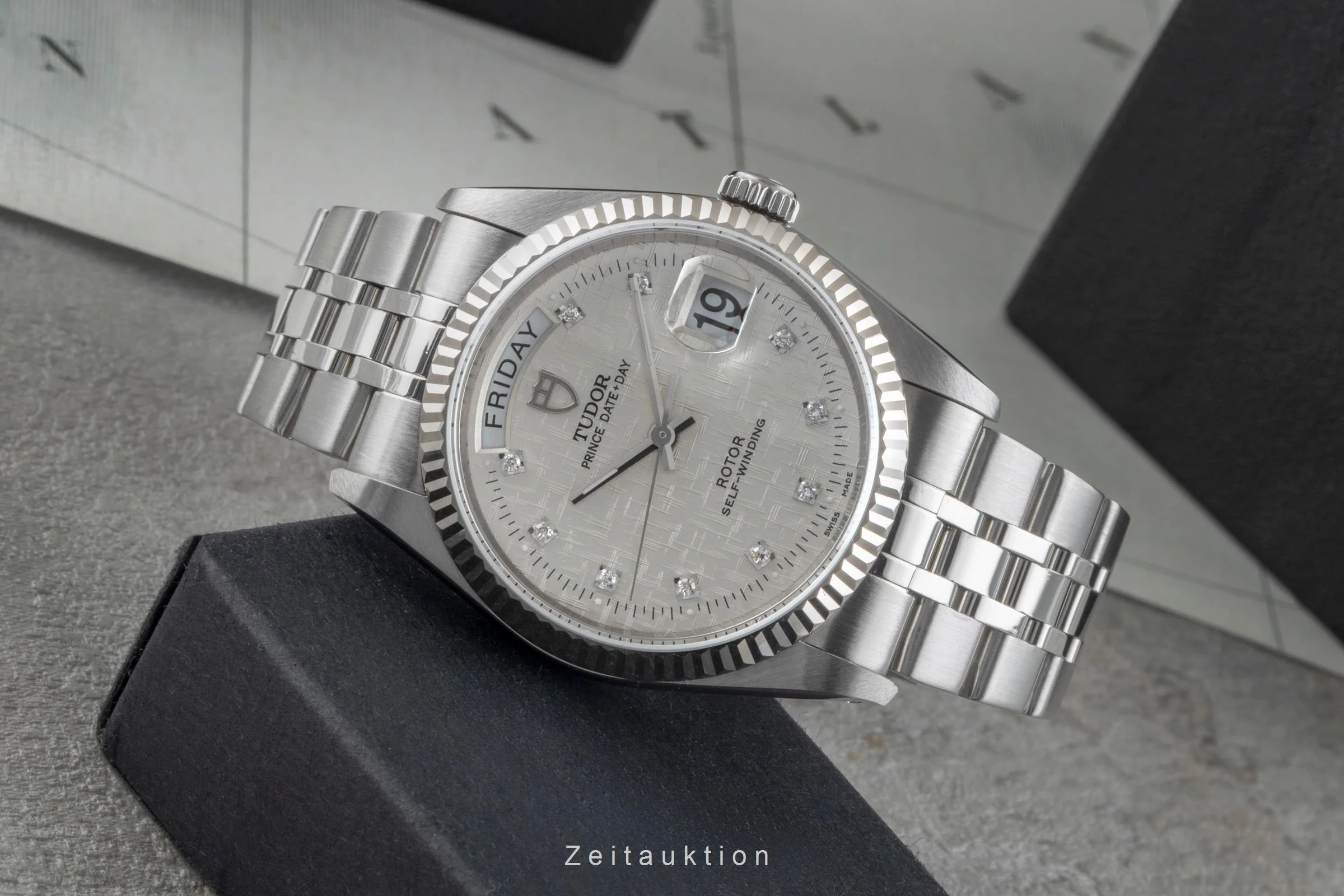 Tudor Date-Day steel / white gold automatic men's watch 76214  [2505497] - Image 3