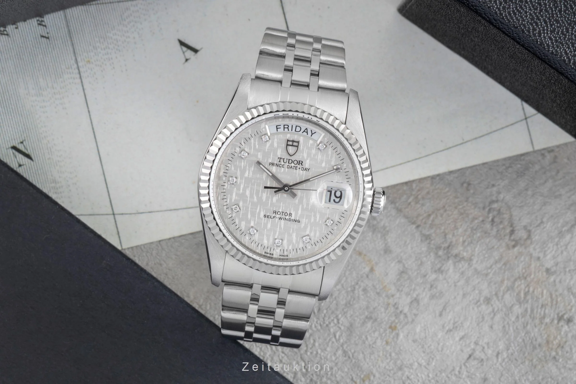 Tudor Date-Day steel / white gold automatic men's watch 76214  [2505497] - Image 4
