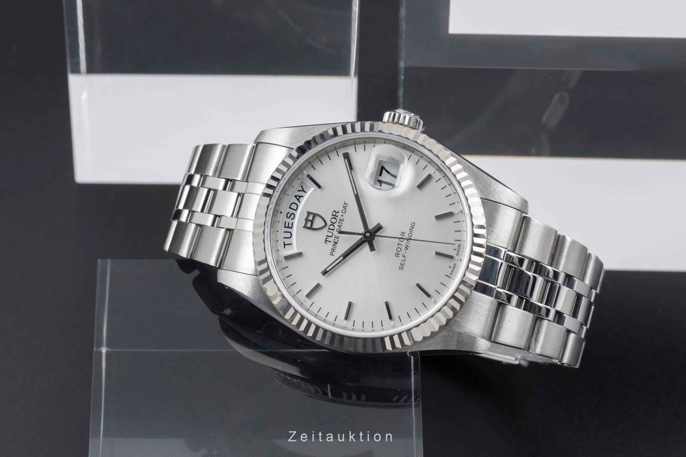 Tudor Date-Day steel / white gold automatic men's watch 76214  [2505498] - Image 3