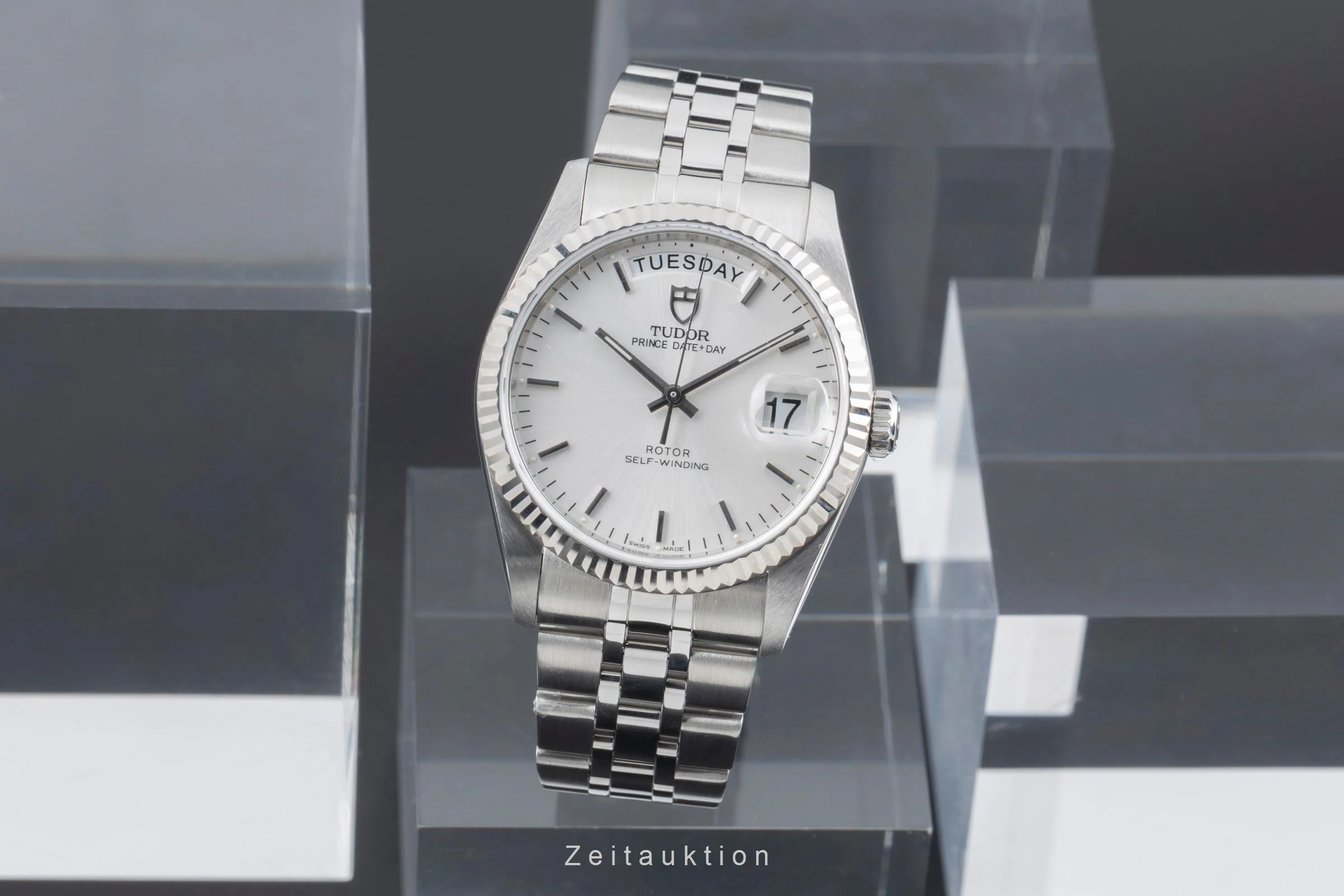 Tudor Date-Day steel / white gold automatic men's watch 76214  [2505498] - Image 4