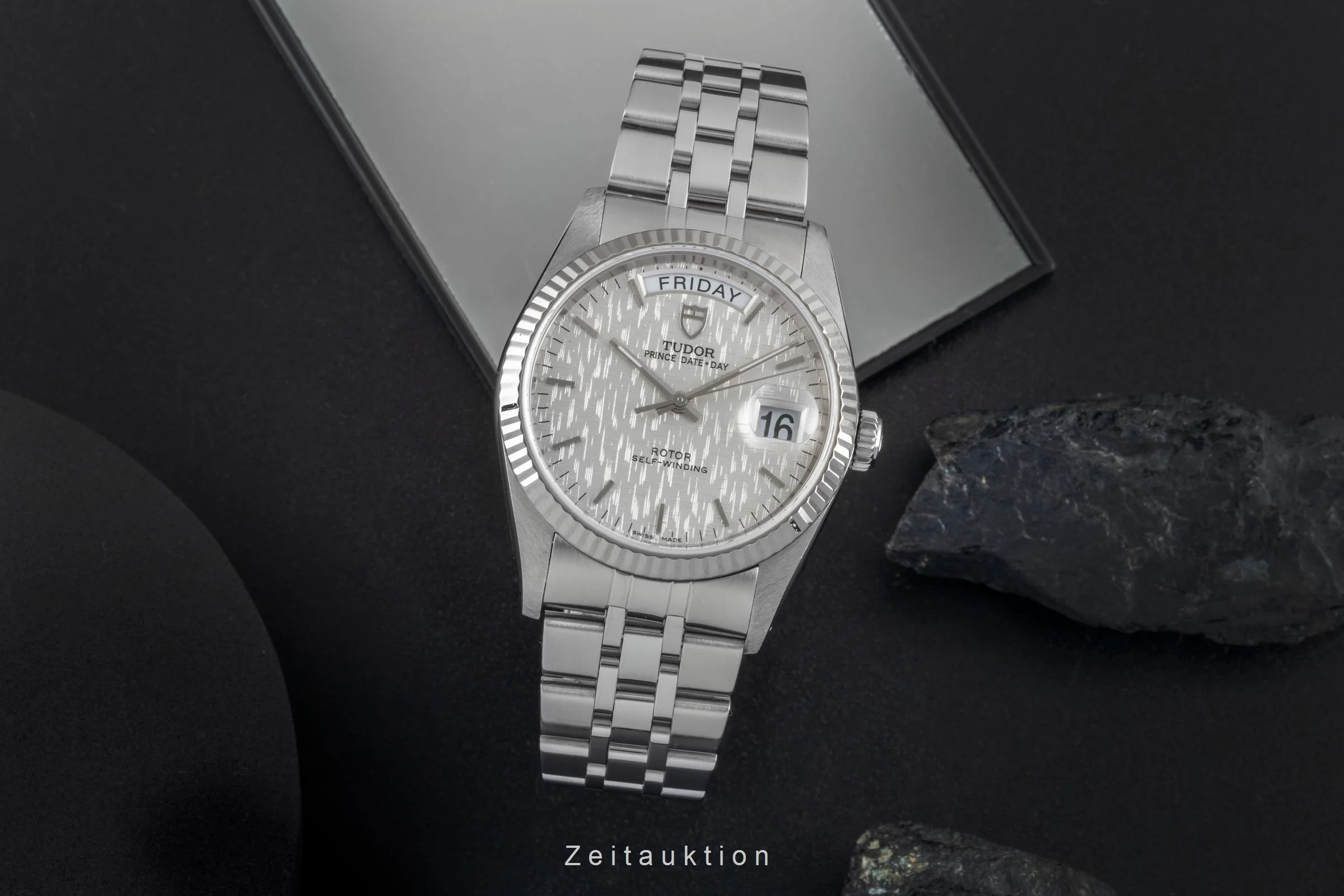 Tudor Date-Day steel / white gold automatic men's watch 76214  [2507290] - Image 4