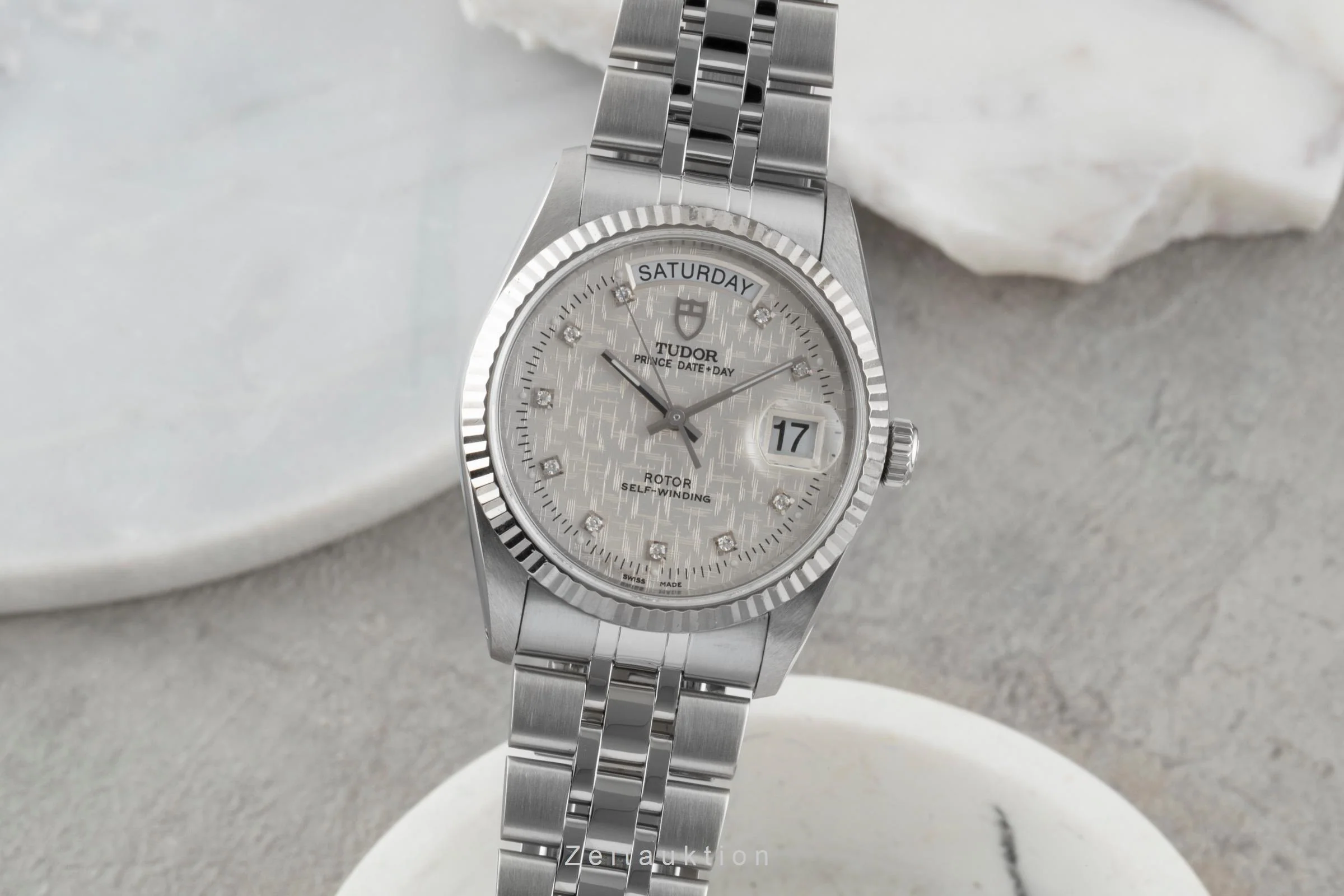 Tudor Date-Day steel / white gold automatic men's watch 76214  [2600449] - Image 2