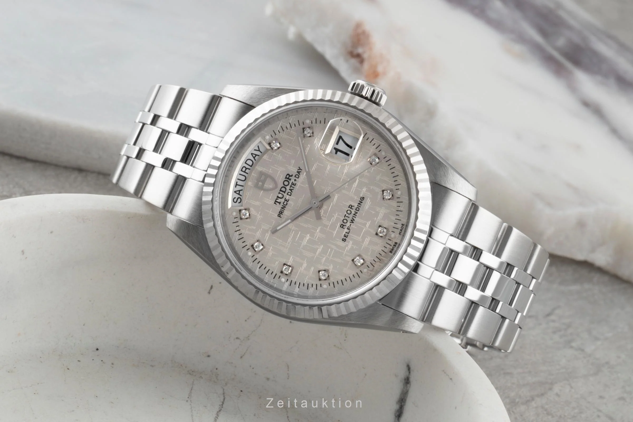 Tudor Date-Day steel / white gold automatic men's watch 76214  [2600449] - Image 3