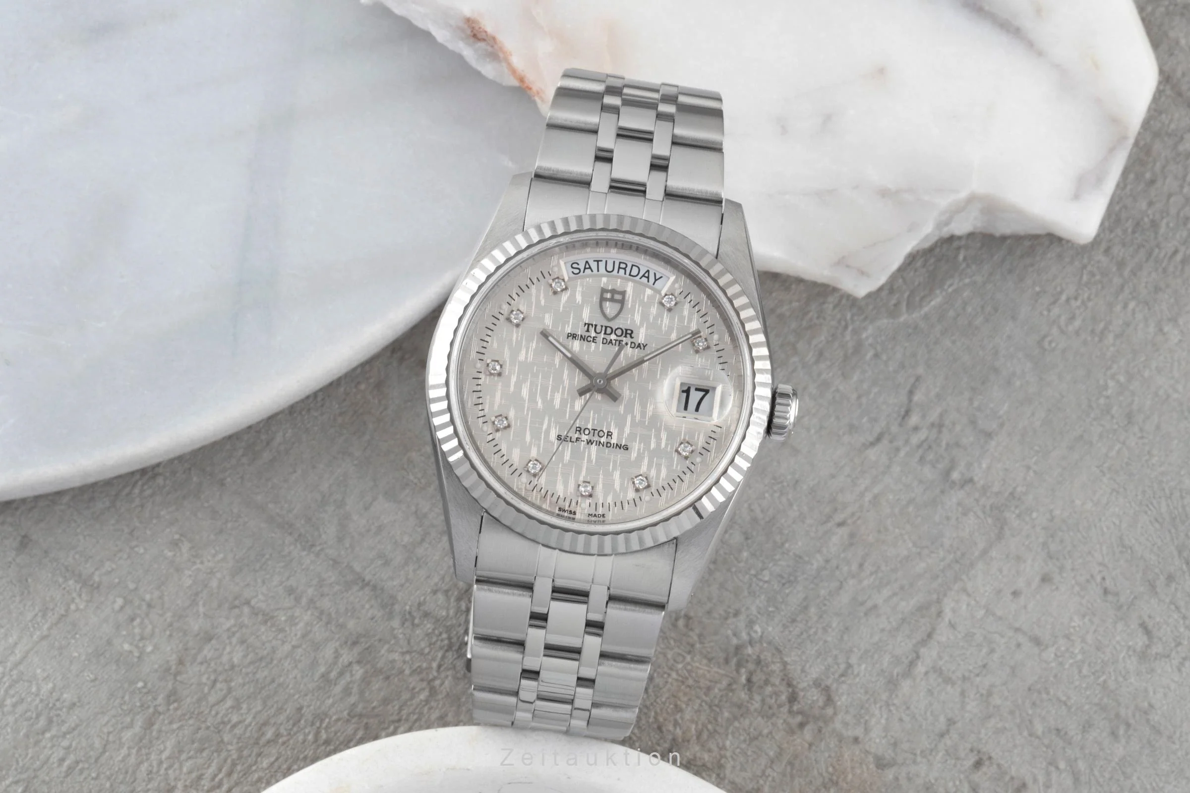 Tudor Date-Day steel / white gold automatic men's watch 76214  [2600449] - Image 4