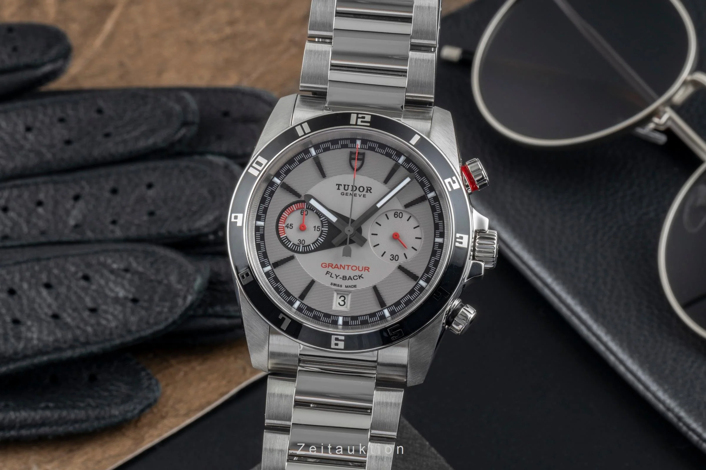 Tudor Grantour chronograph steel automatic men's watch 20550  [2505930] - Image 2