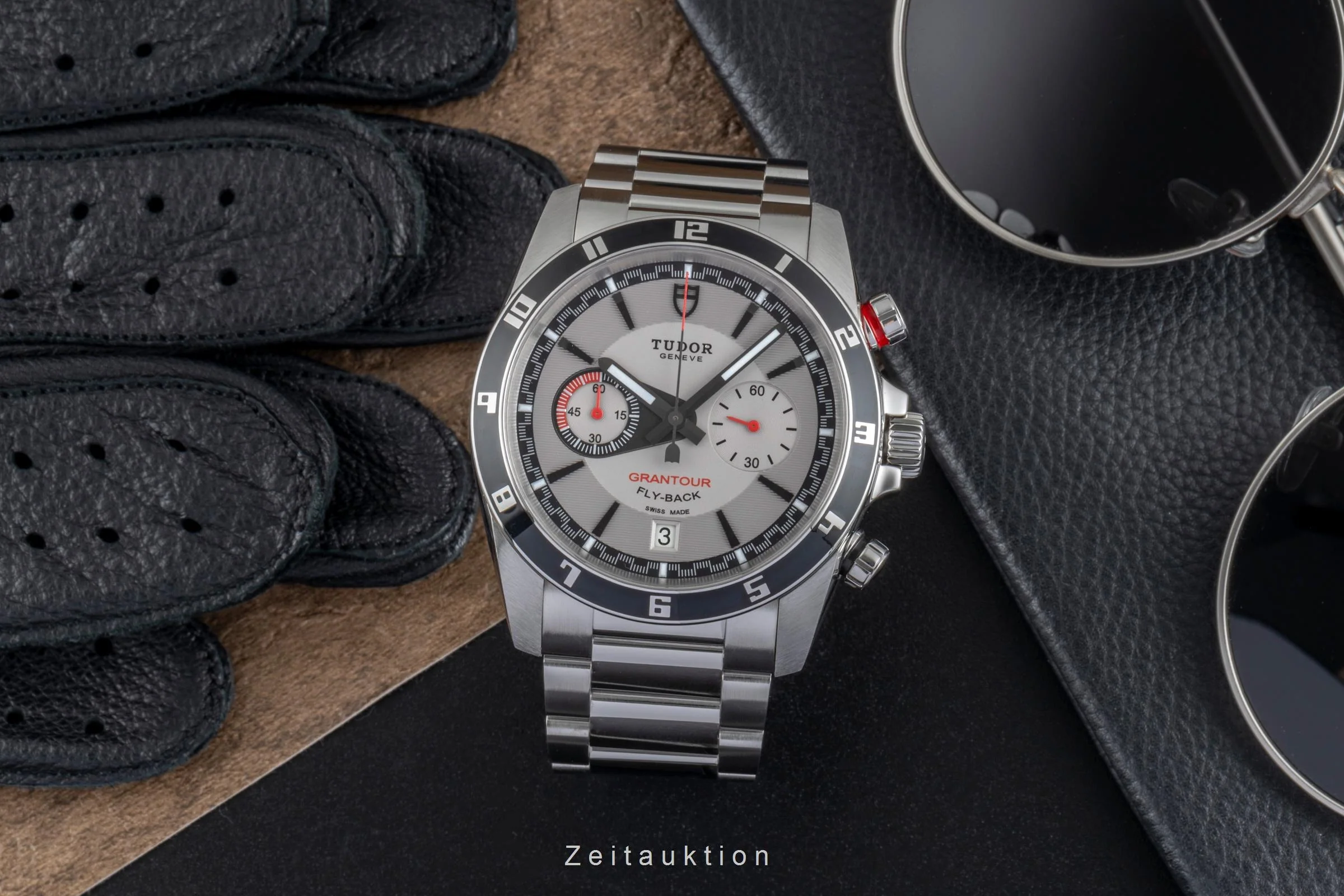 Tudor Grantour chronograph steel automatic men's watch 20550  [2505930] - Image 4