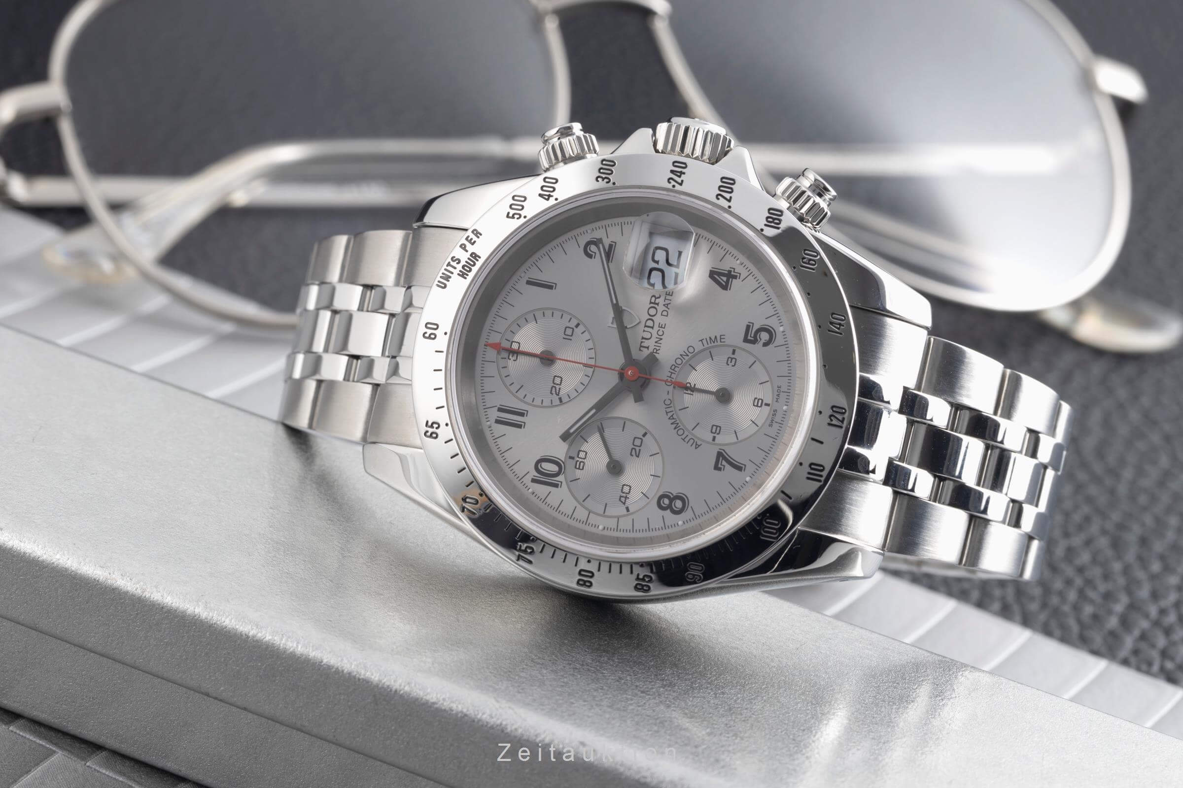 Tudor Prince Date chronograph steel automatic men's watch 79280P  [2501846] - Image 3