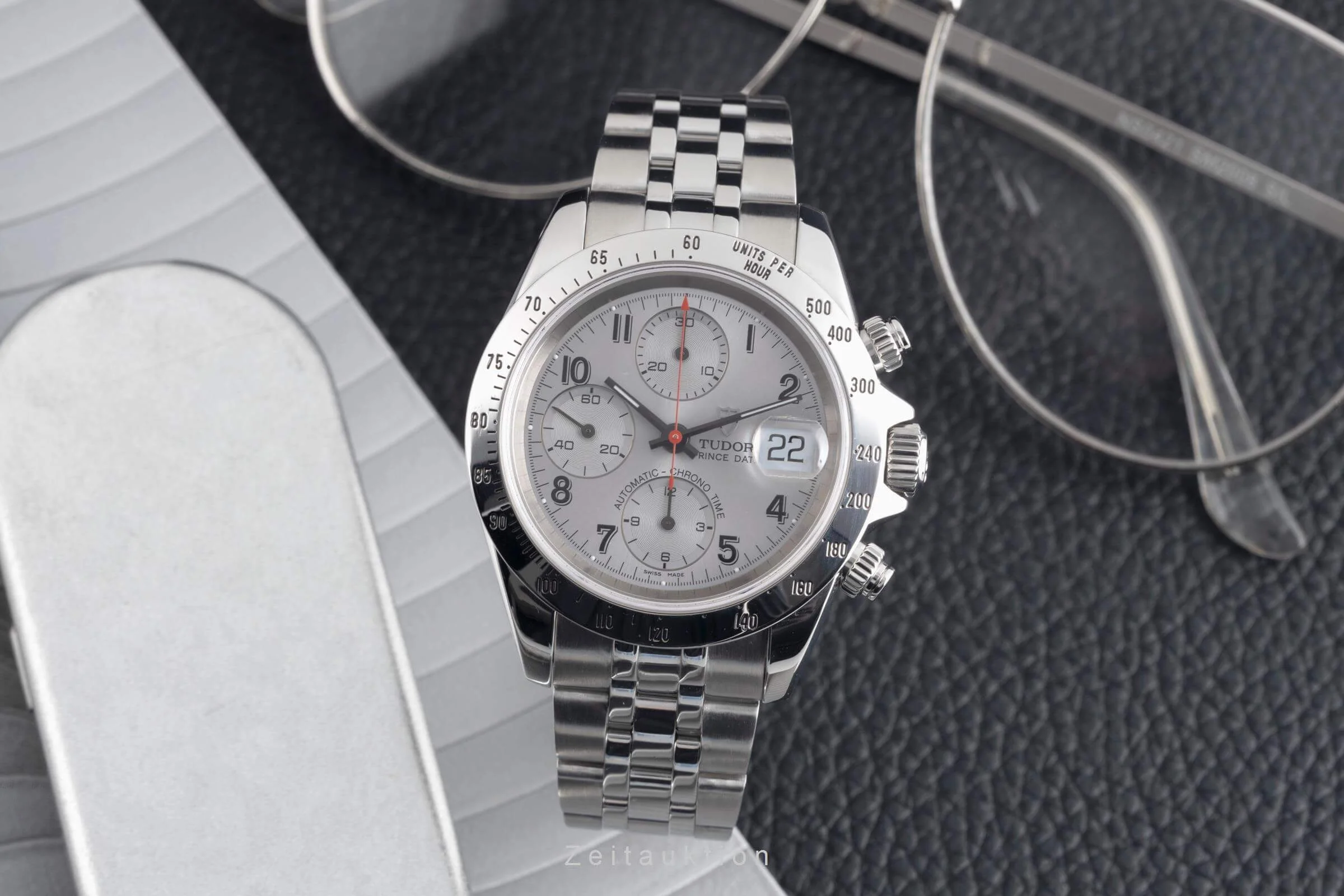 Tudor Prince Date chronograph steel automatic men's watch 79280P  [2501846] - Image 4