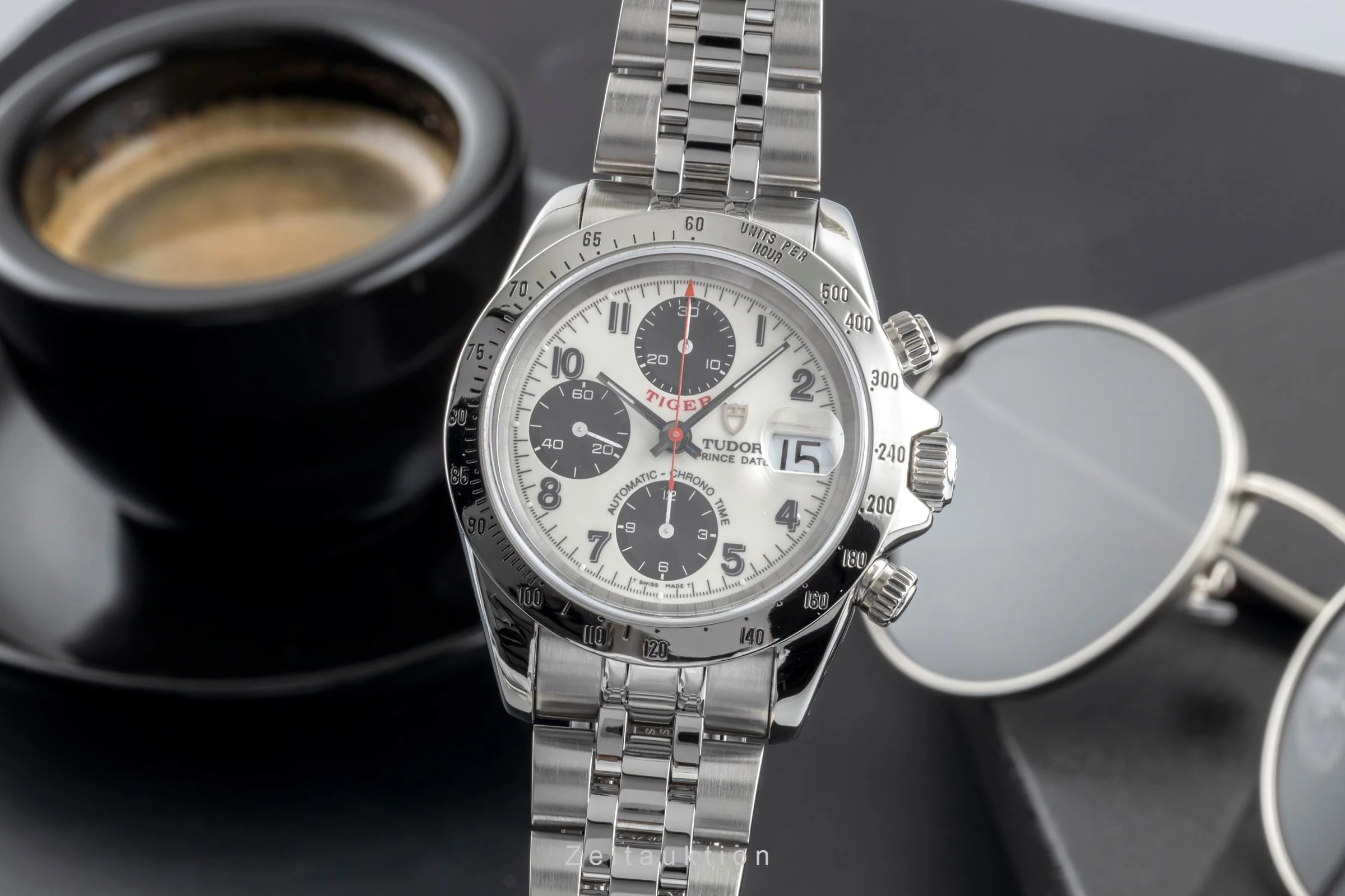 Tudor Prince Date chronograph steel automatic men's watch 79280P  [2505678] - Image 2