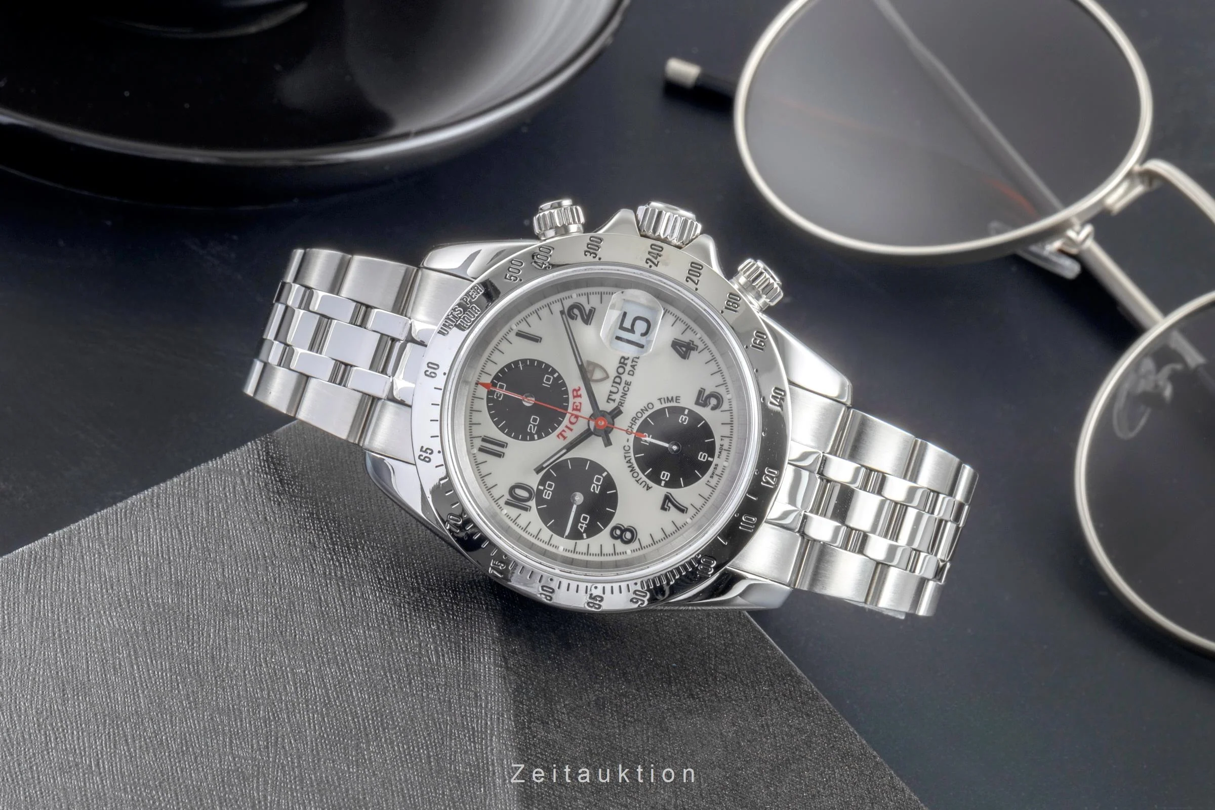 Tudor Prince Date chronograph steel automatic men's watch 79280P  [2505678] - Image 3