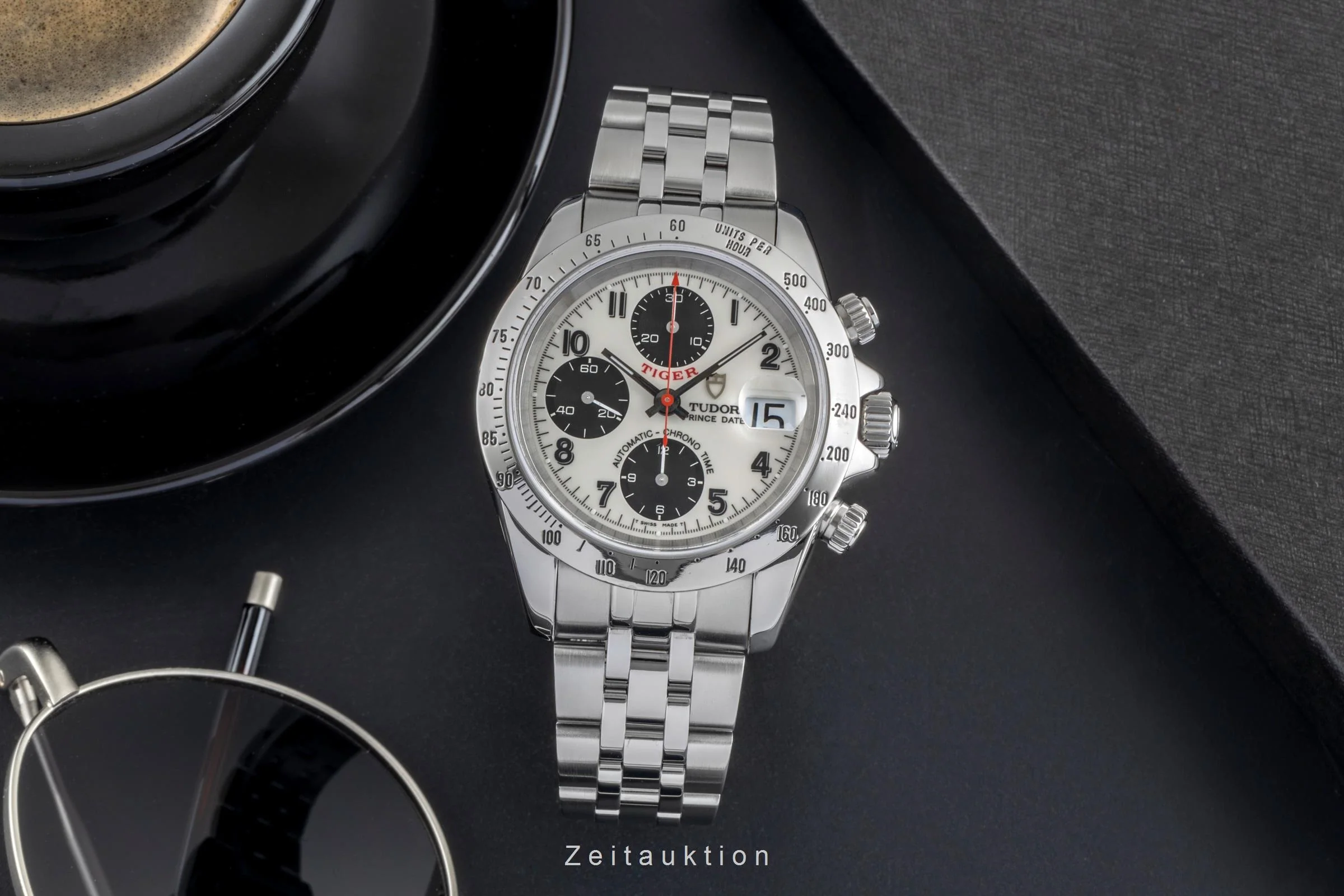 Tudor Prince Date chronograph steel automatic men's watch 79280P  [2505678] - Image 4