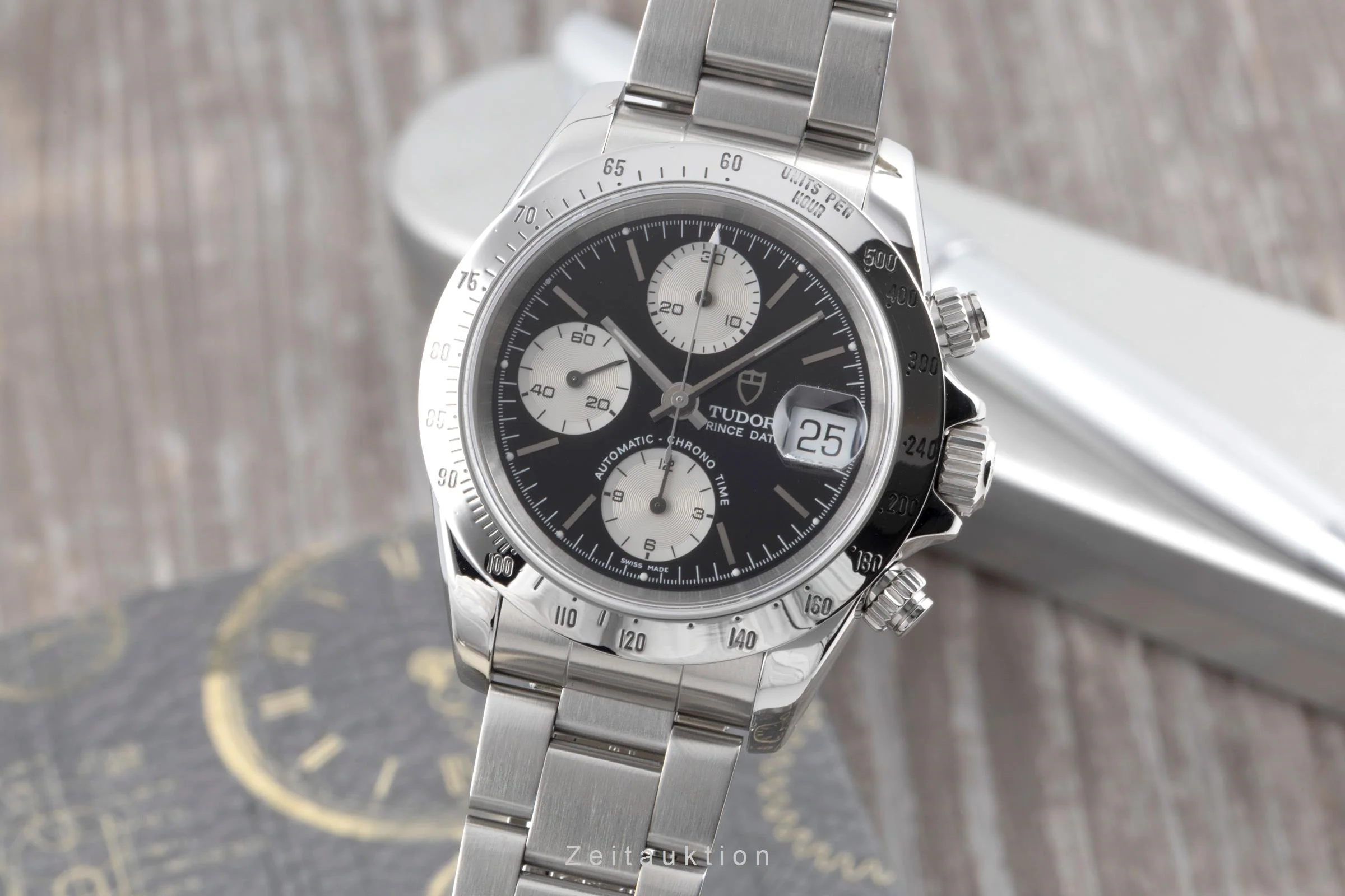 Tudor Prince Date chronograph steel automatic men's watch 79280P  [2600929] - Image 2