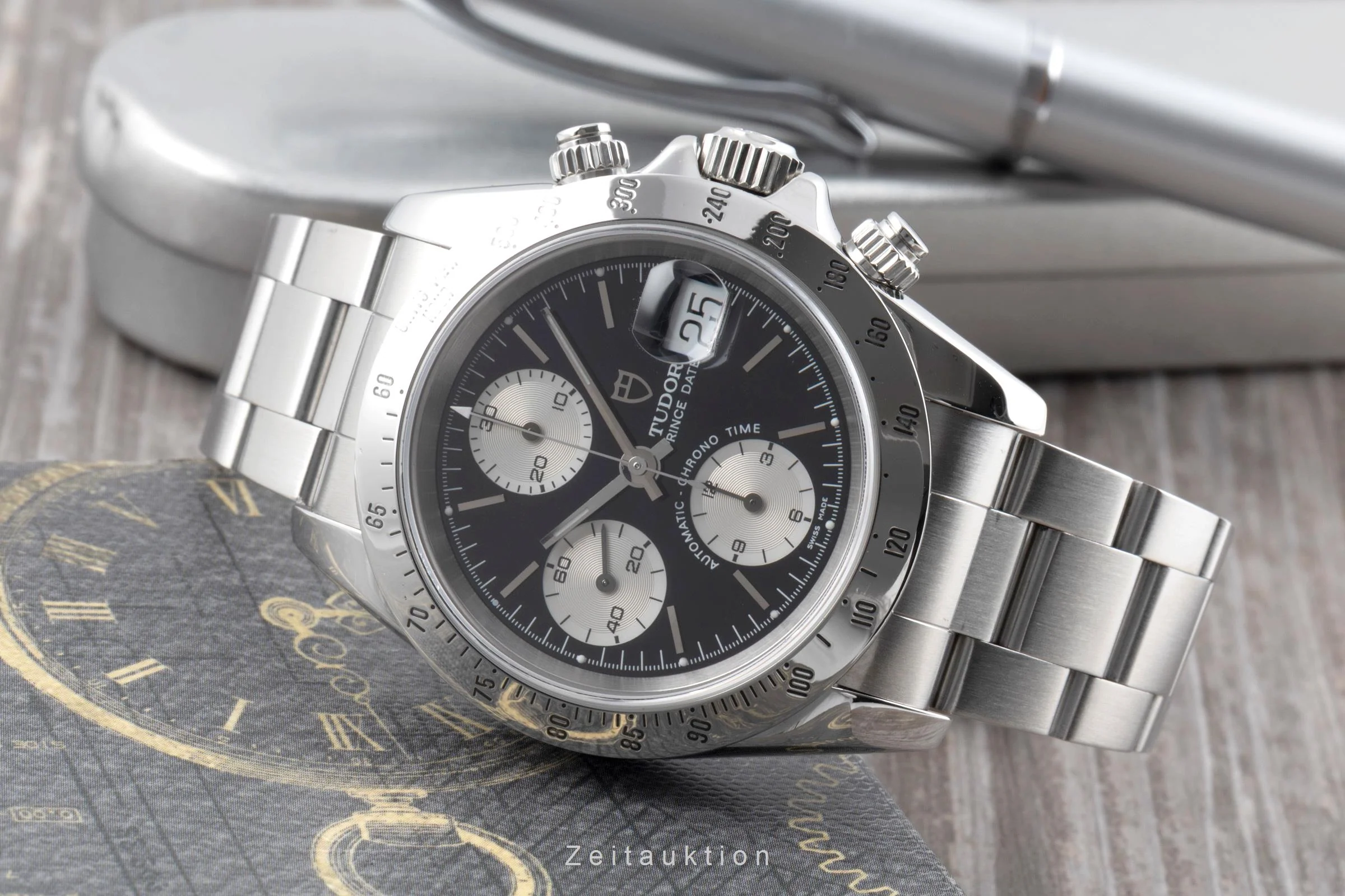 Tudor Prince Date chronograph steel automatic men's watch 79280P  [2600929] - Image 3